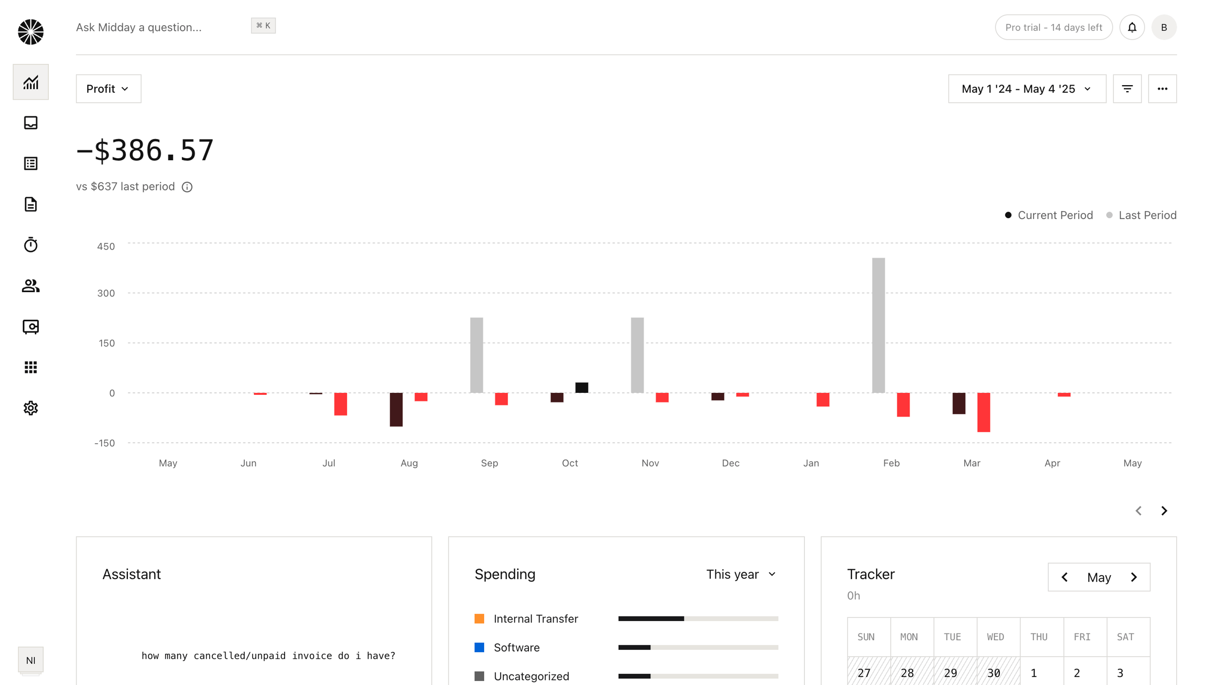Midday - Overview | Midday screen