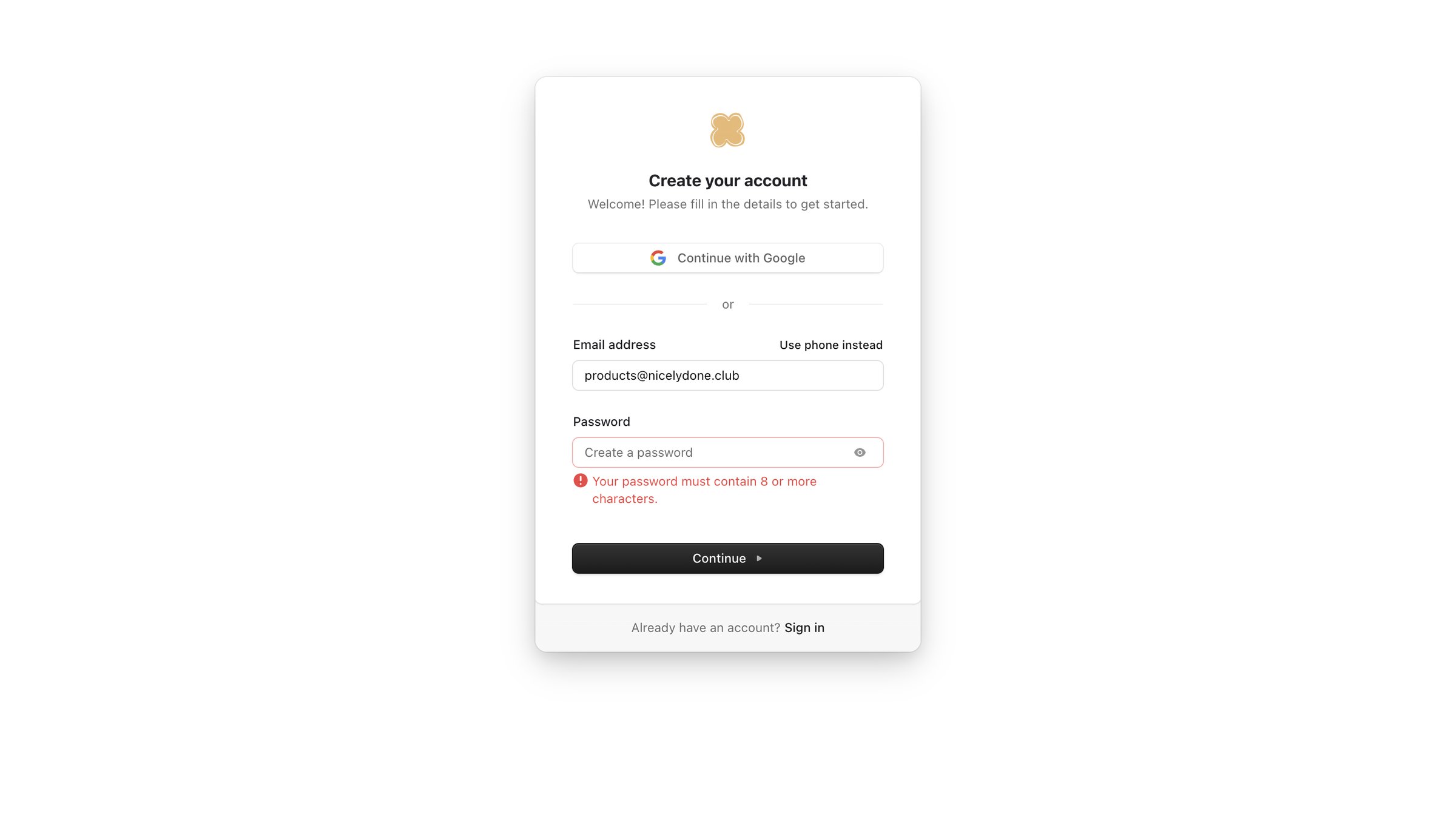Bud - My account | Bud screen