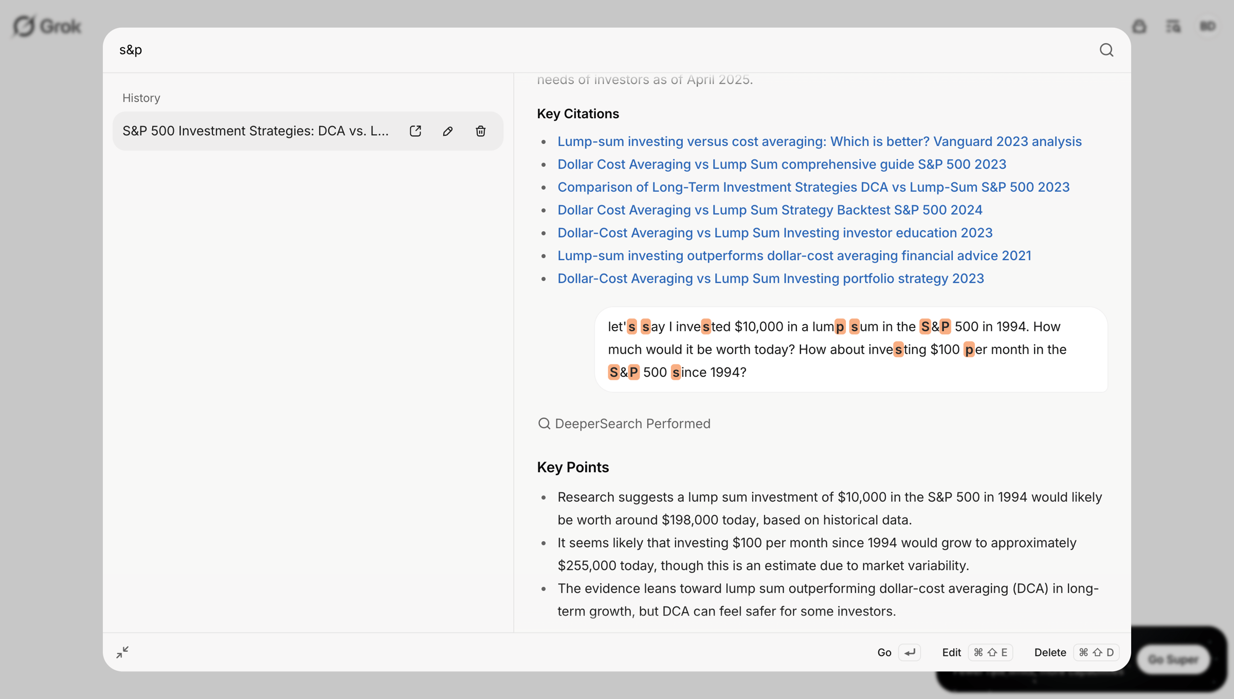 Grok screen