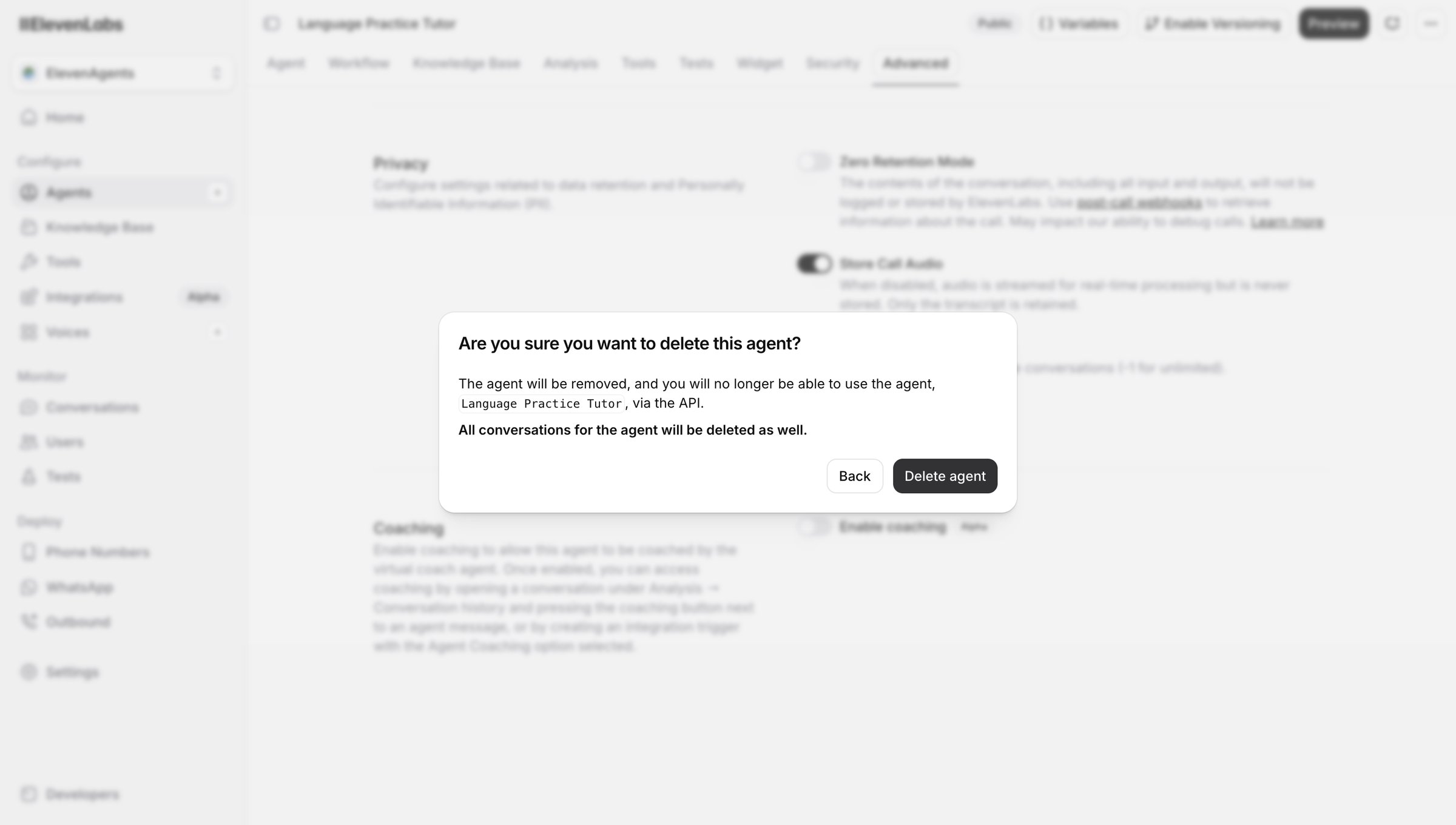 Elevenlabs - ElevenAgents | ElevenLabs screen