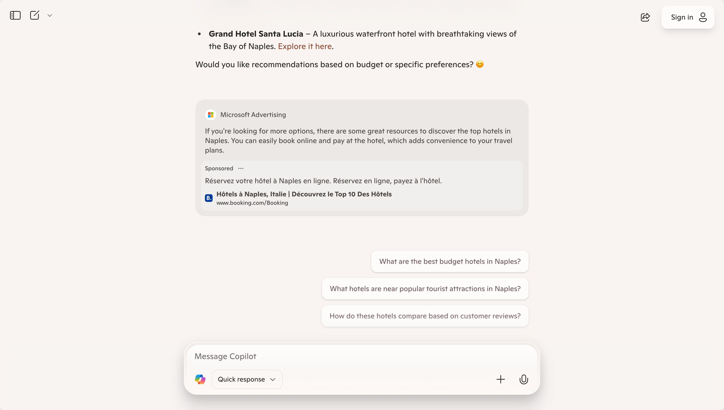 Copilot - Microsoft Copilot: Your AI companion screen