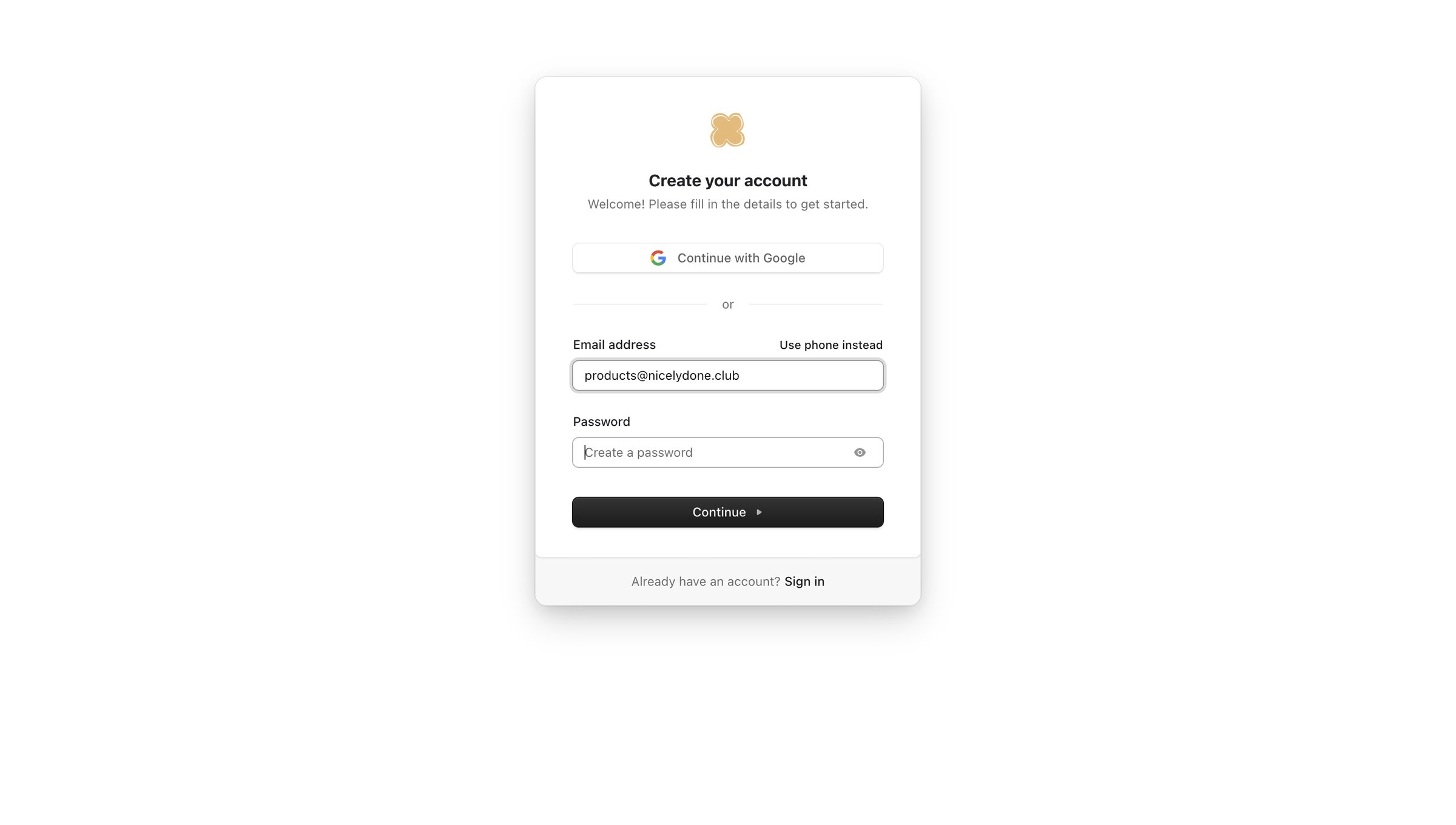 Bud - My account | Bud screen