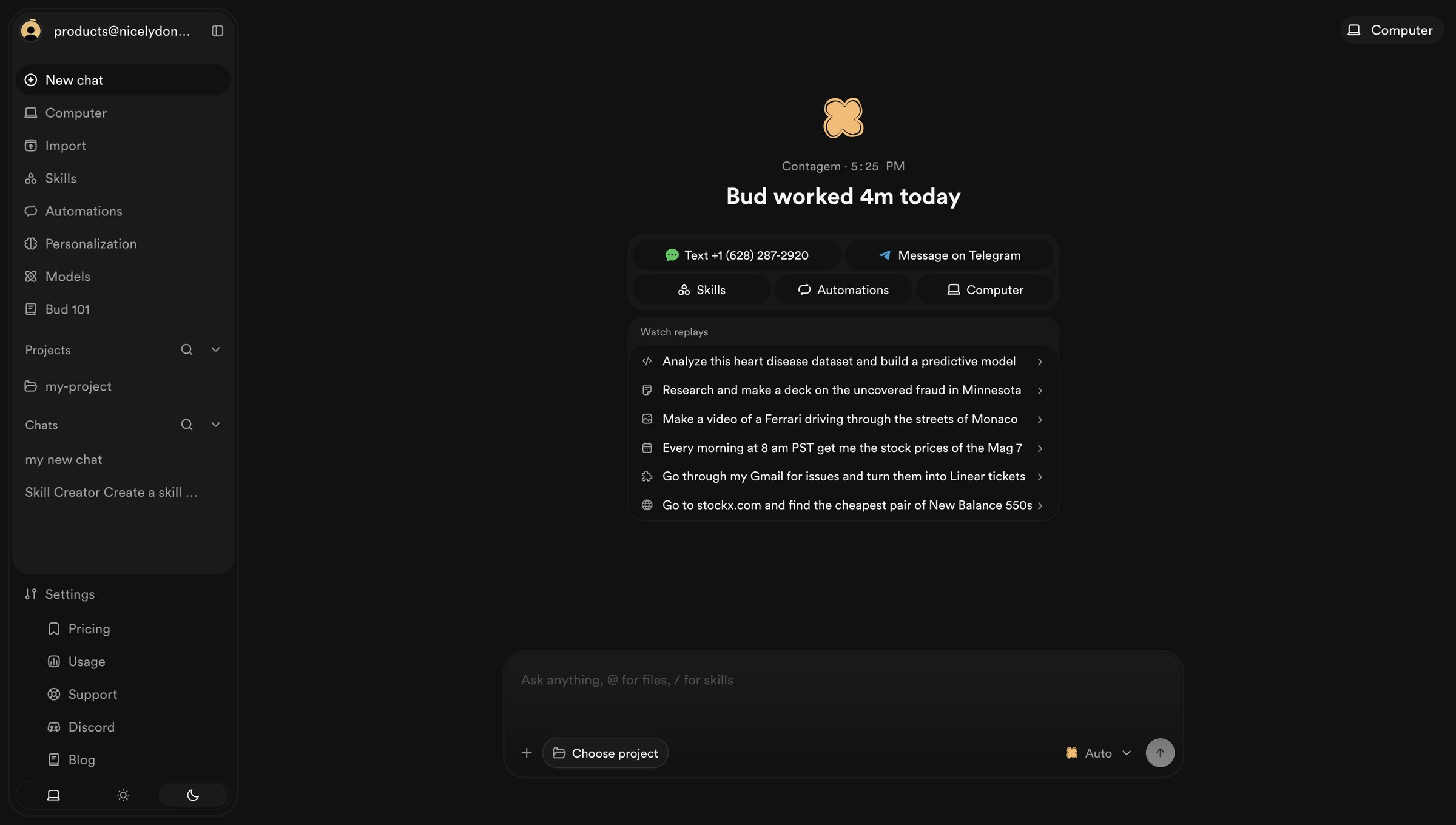 Bud - Bud - Your AI Worker screen