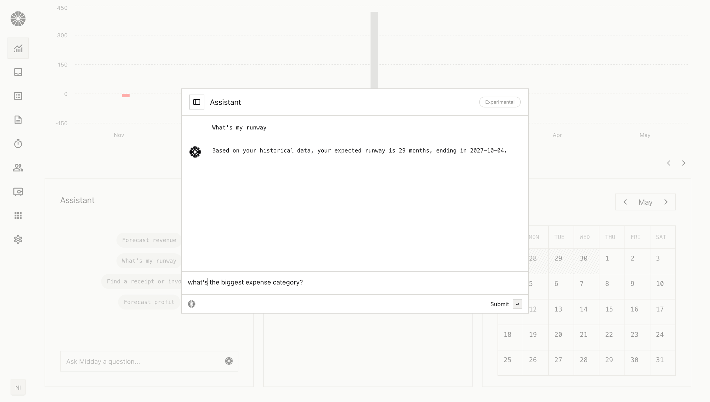 Midday - Overview | Midday screen