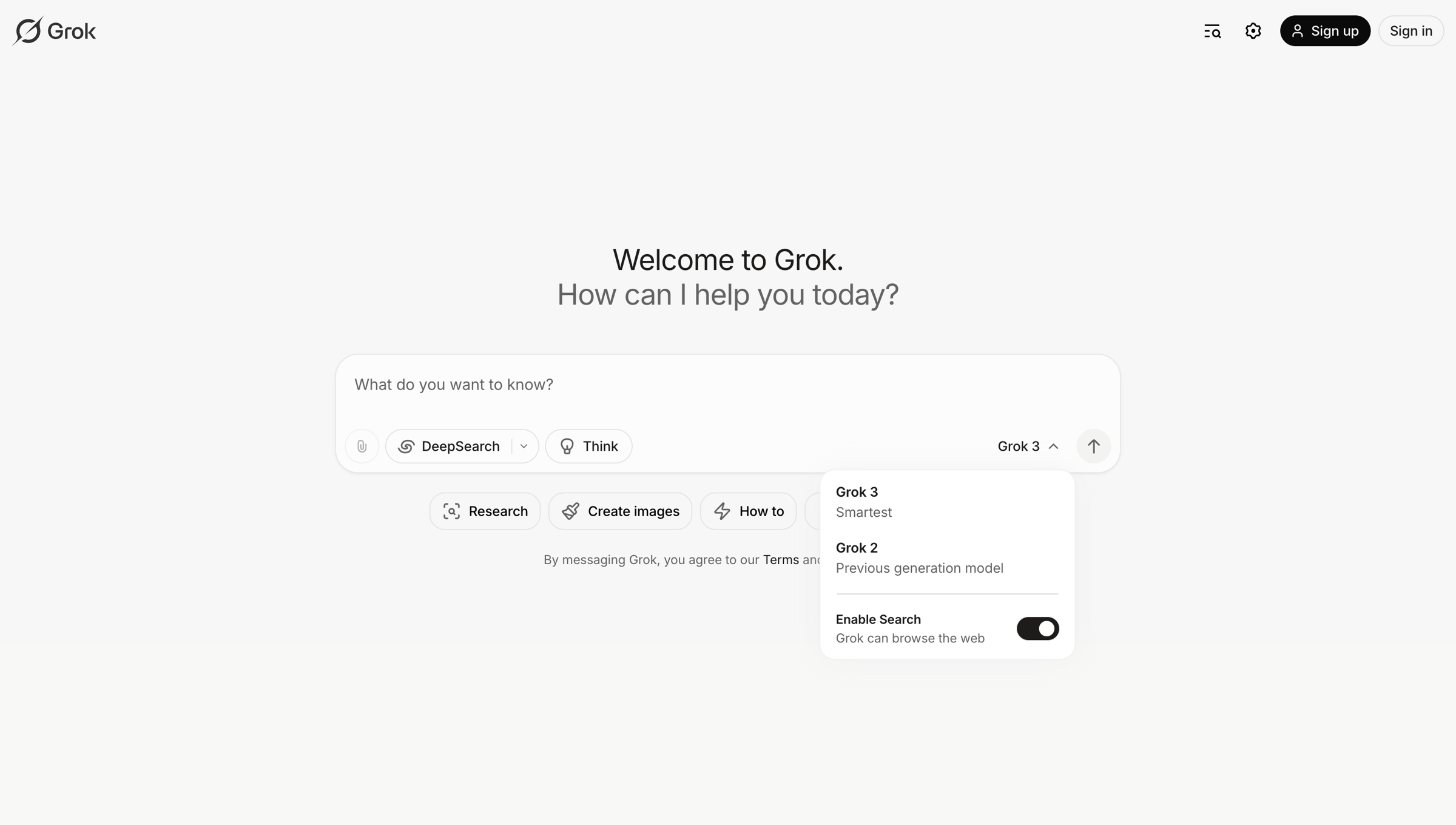 Grok screen