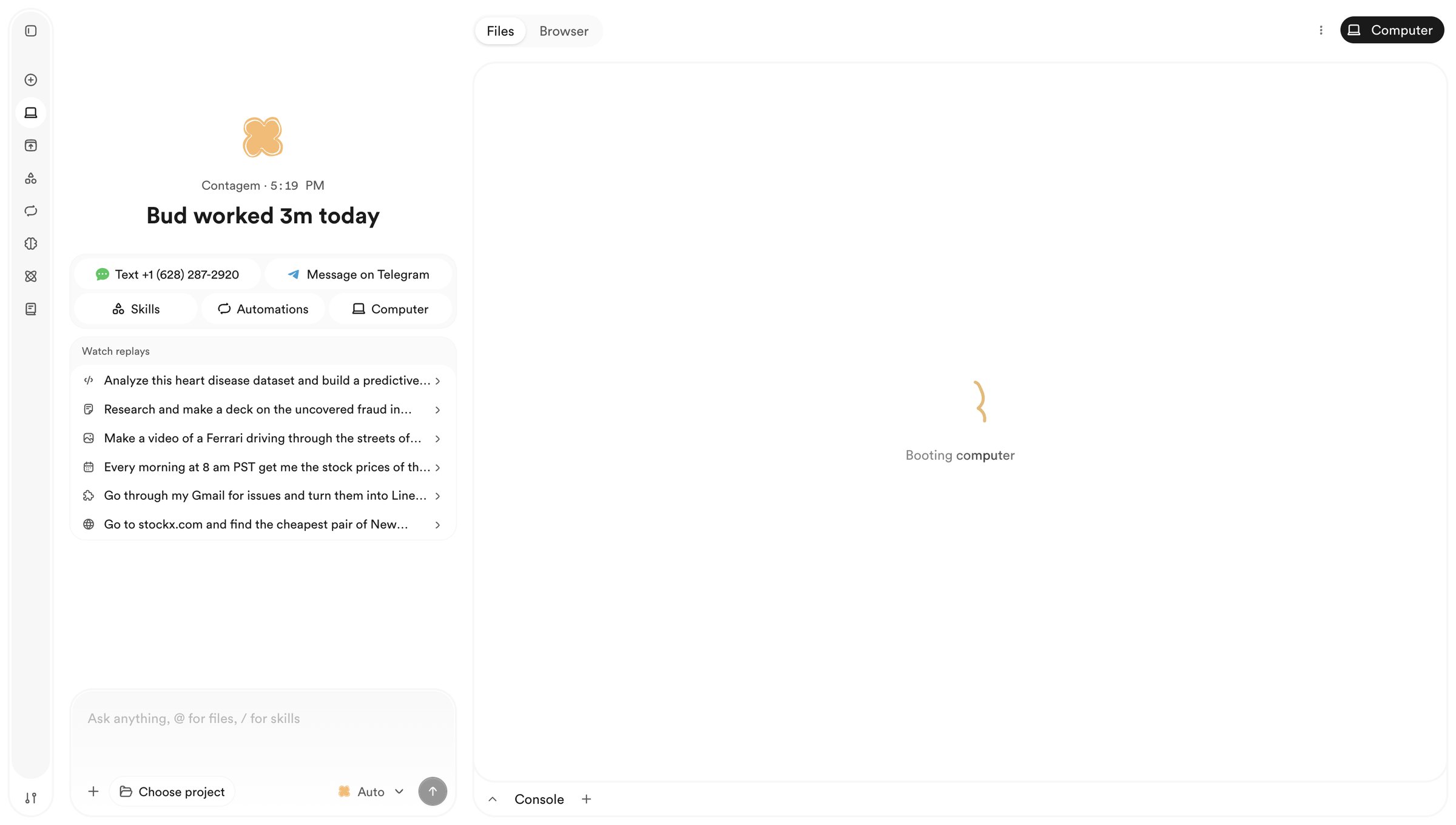 Bud - Bud - Your AI Worker screen