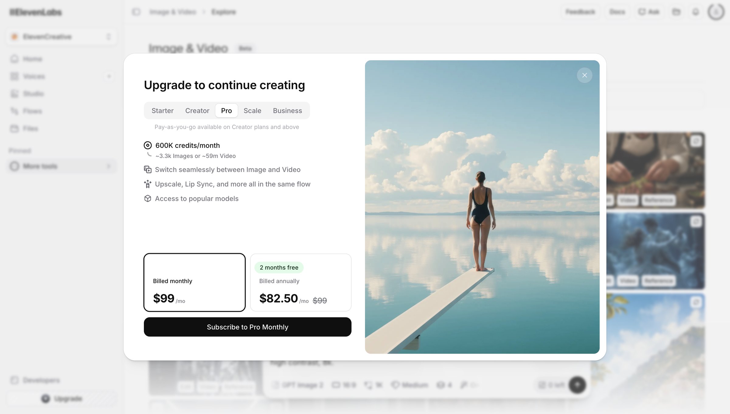 Elevenlabs - Image & Video | ElevenLabs screen