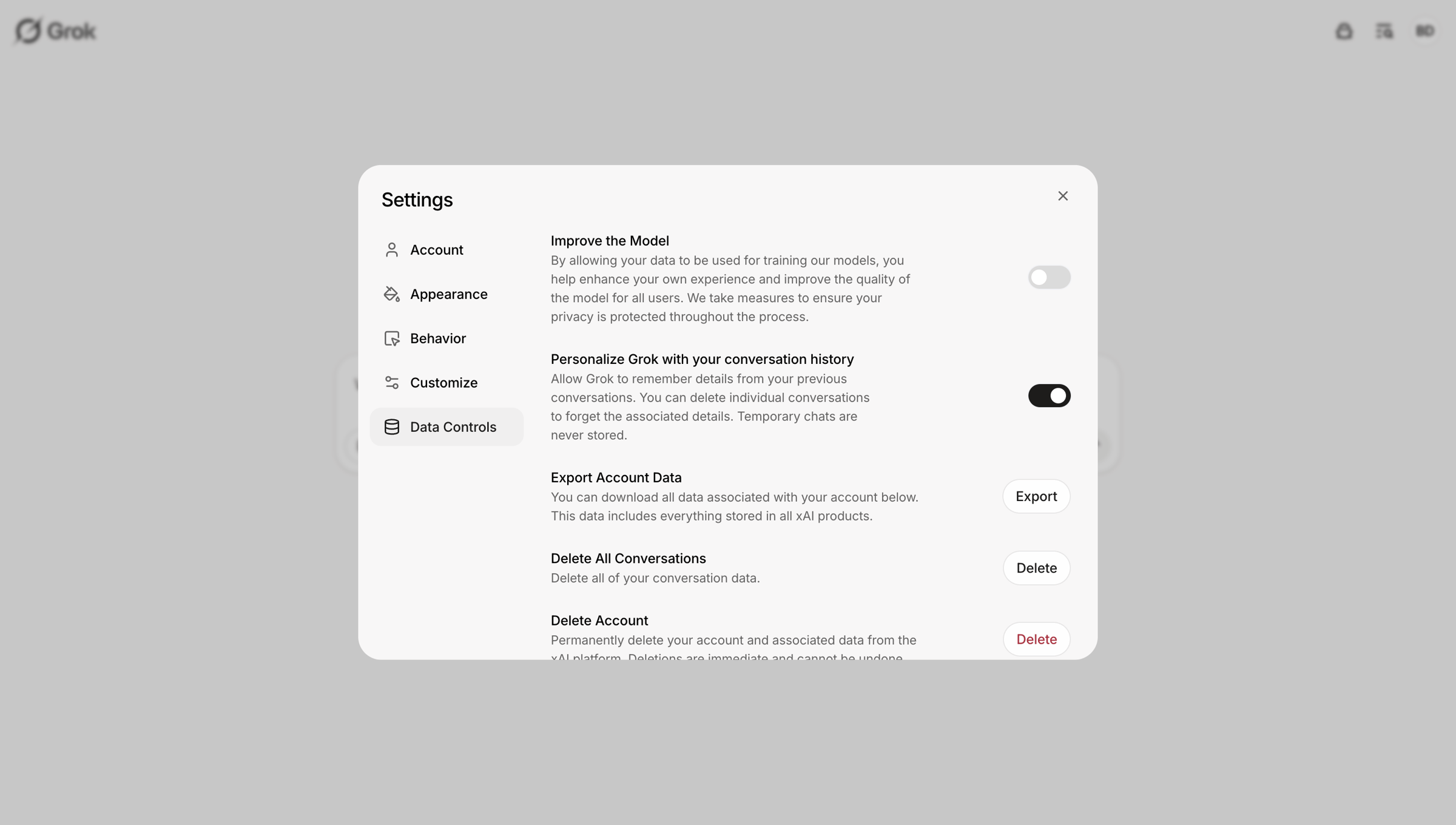 Grok - Discord screen