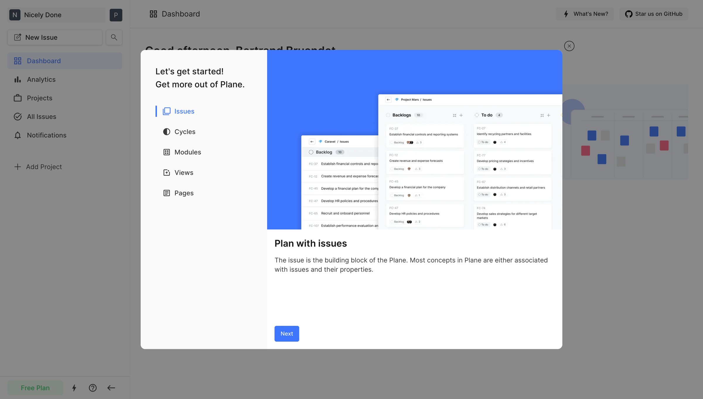 Plane - Plane | Simple, extensible, open-source project management tool. screen