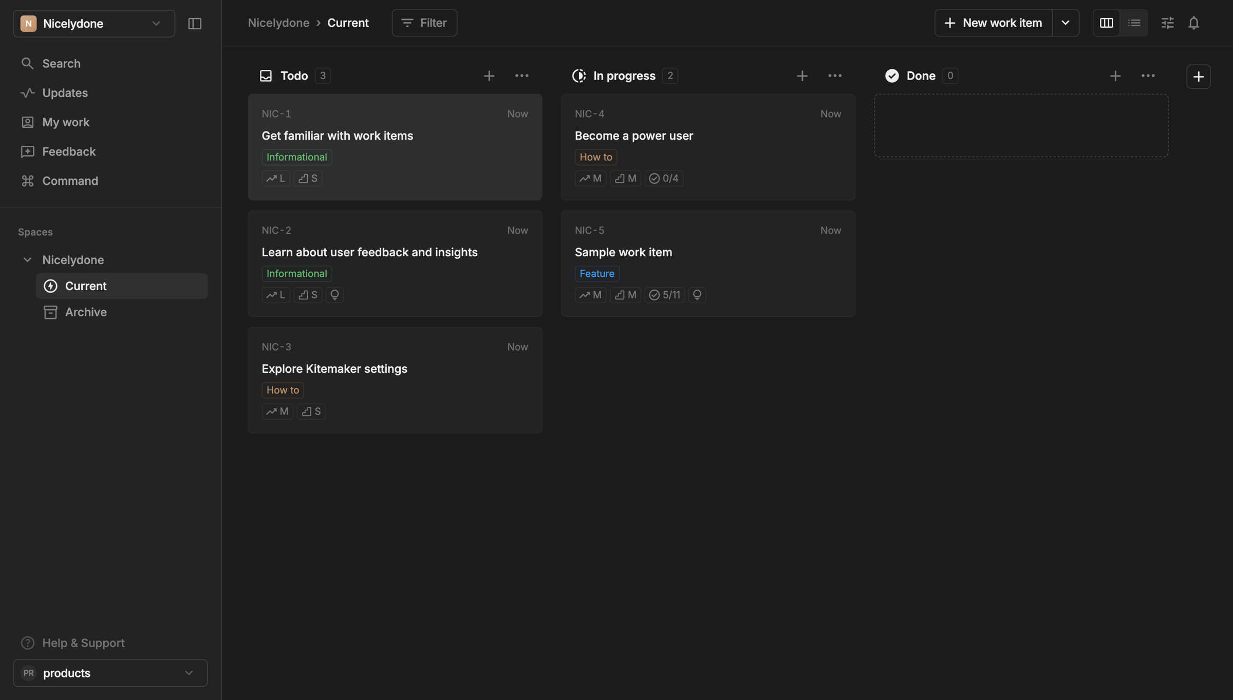 Kitemaker - Nicelydone · Nicelydone screen
