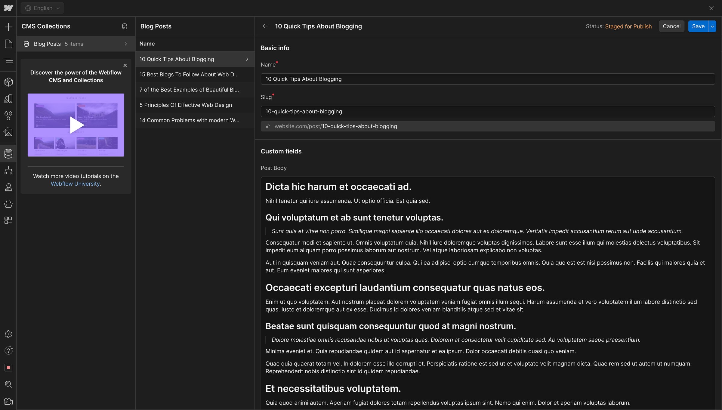 Webflow - Webflow - Bertrands Dandy Site screen