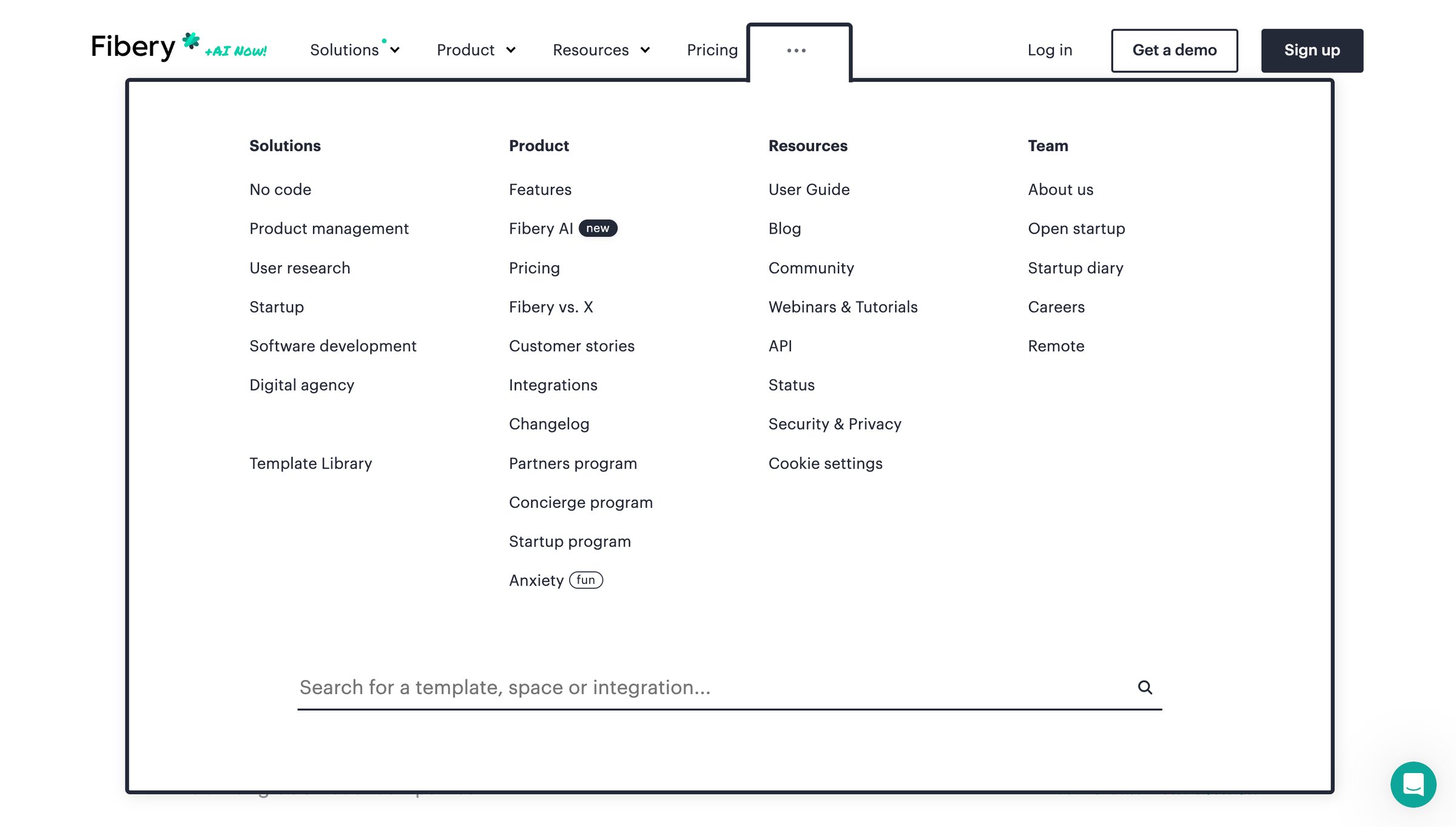 Fibery - Build your company workspace with no code — Fibery screen