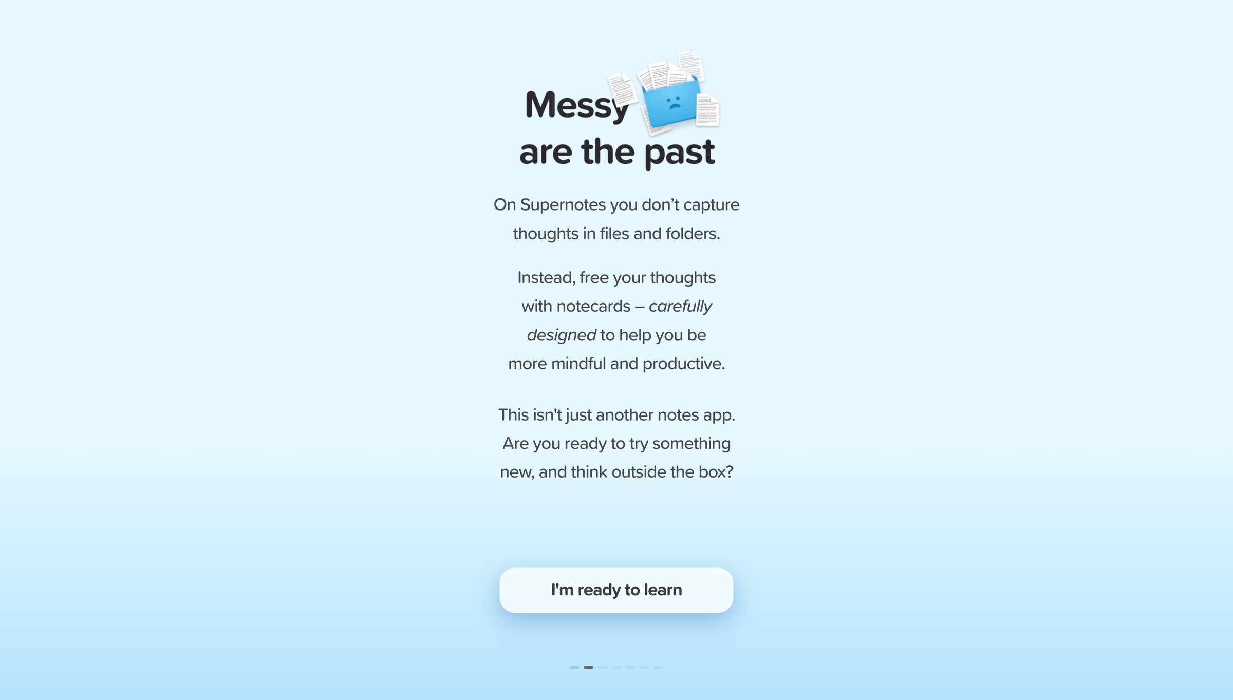 Supernotes - Home | Supernotes screen