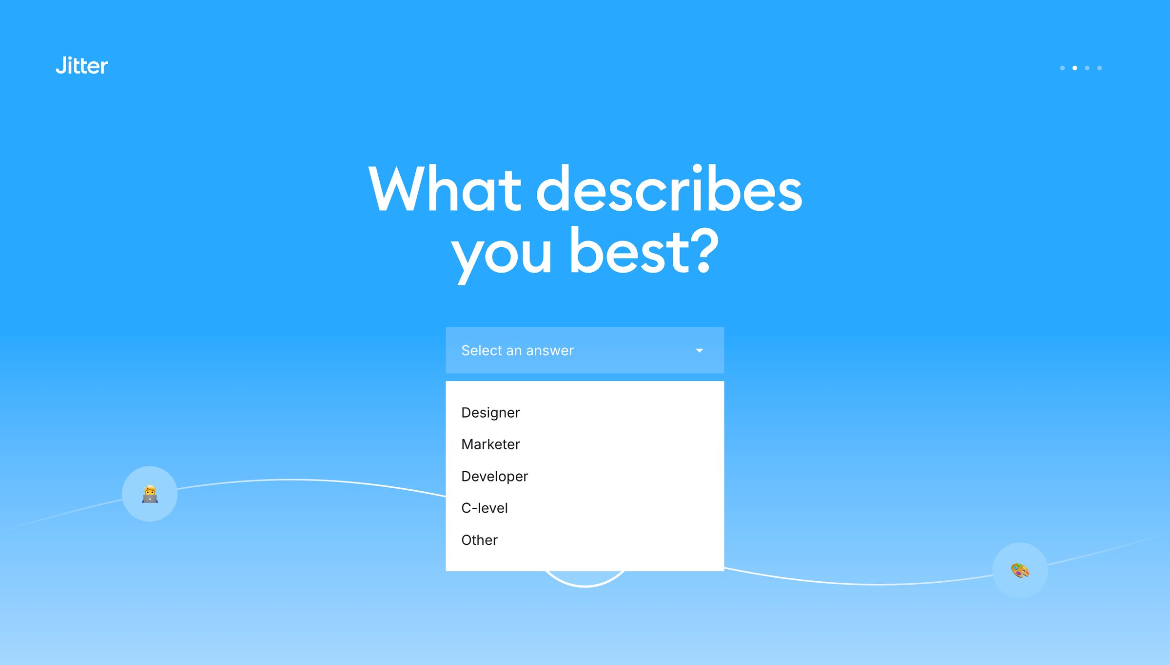 Jitter - Welcome · Jitter screen