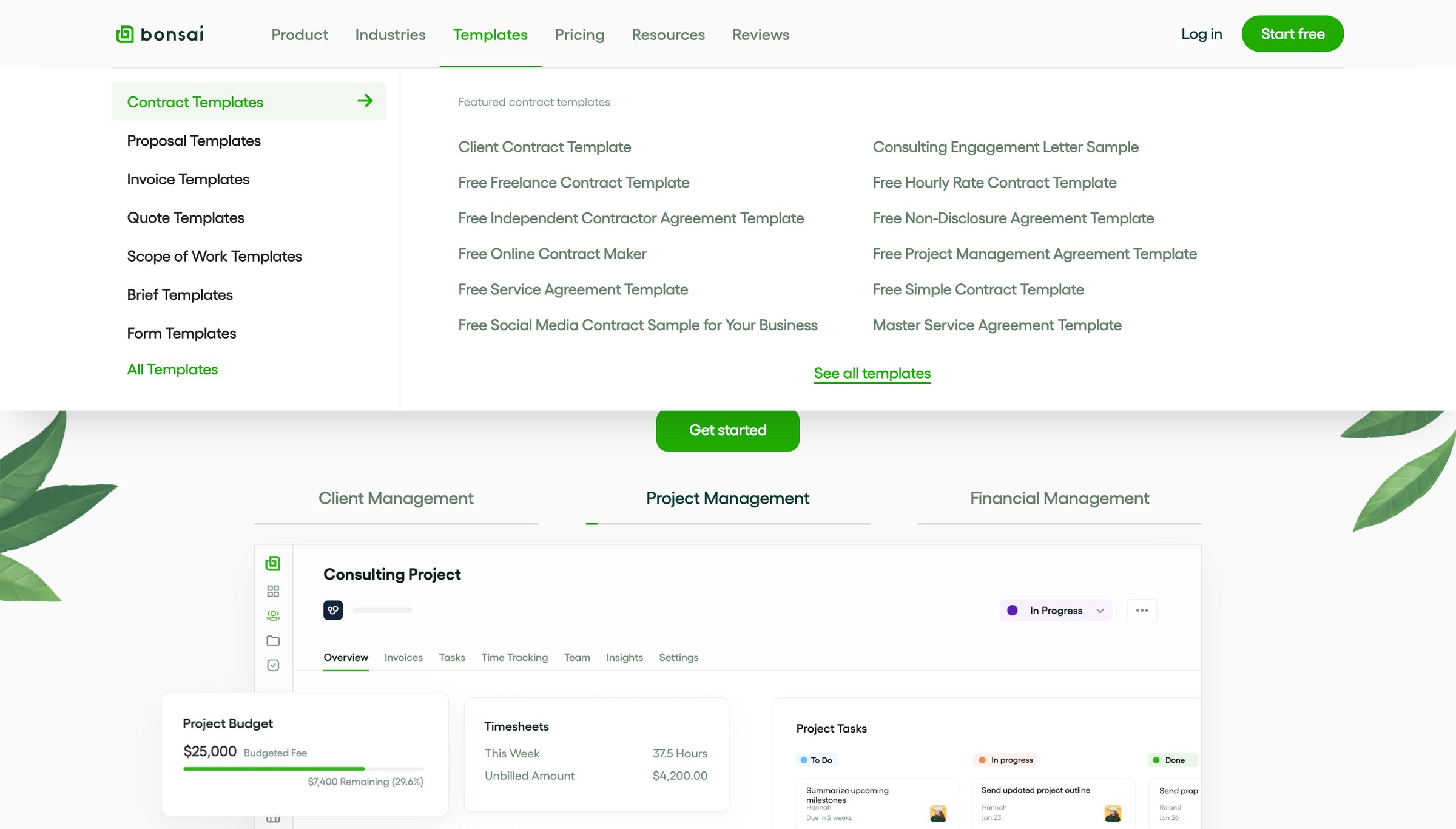 Bonsai - Bonsai - Business management software screen