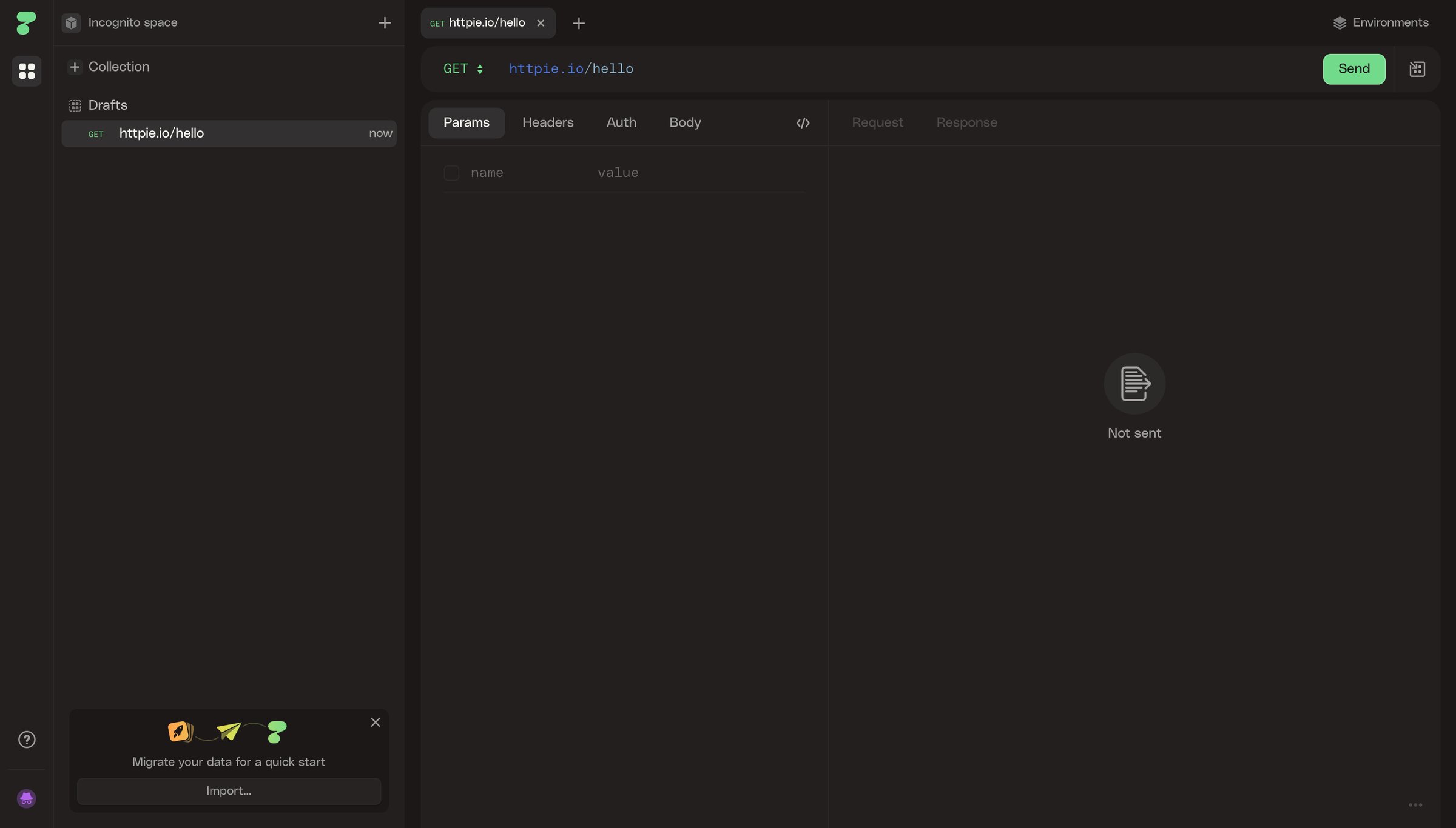 Httpie - HTTPie for Web — API testing client screen