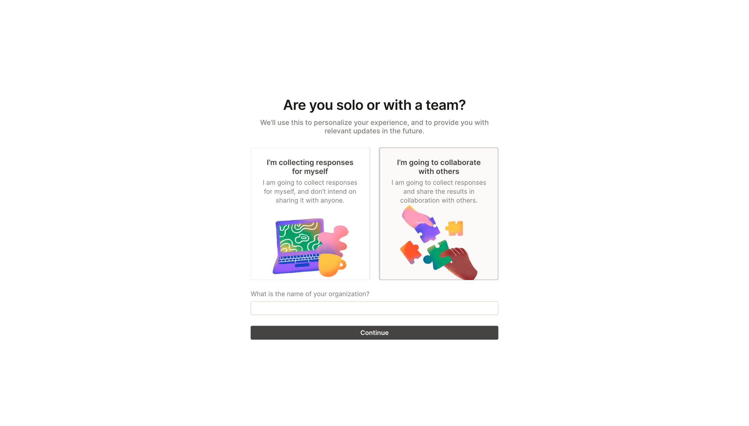 QuestionScout - Onboarding - QuestionScout screen