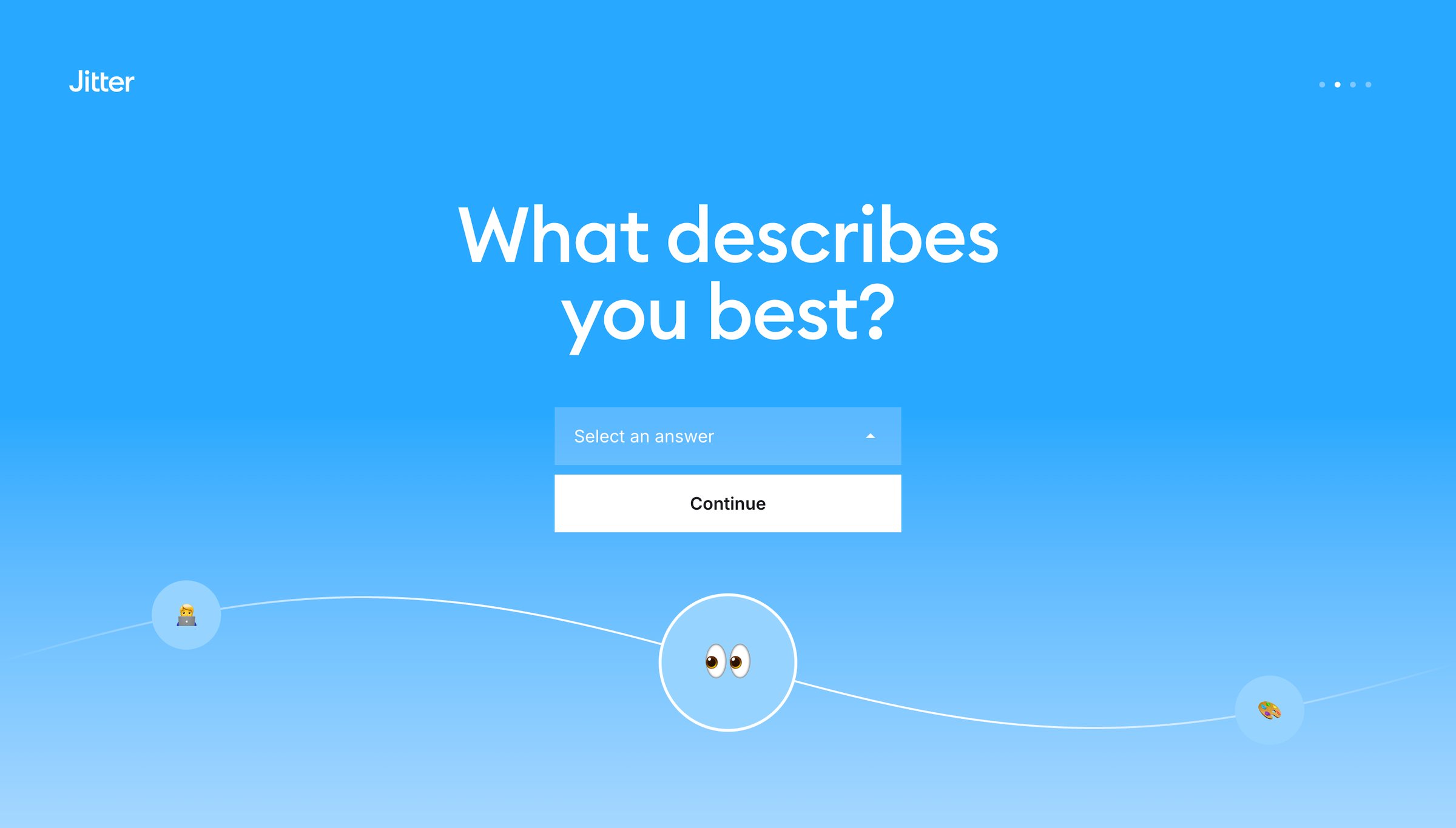 Jitter - Welcome · Jitter screen