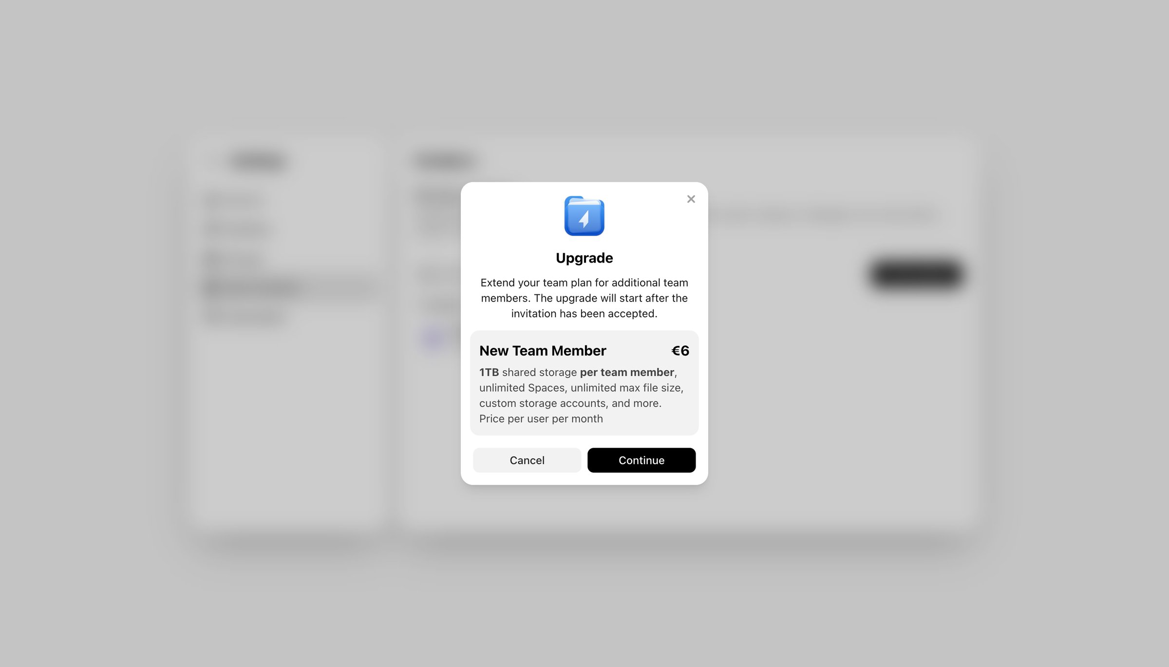 Shuttle - Members screen
