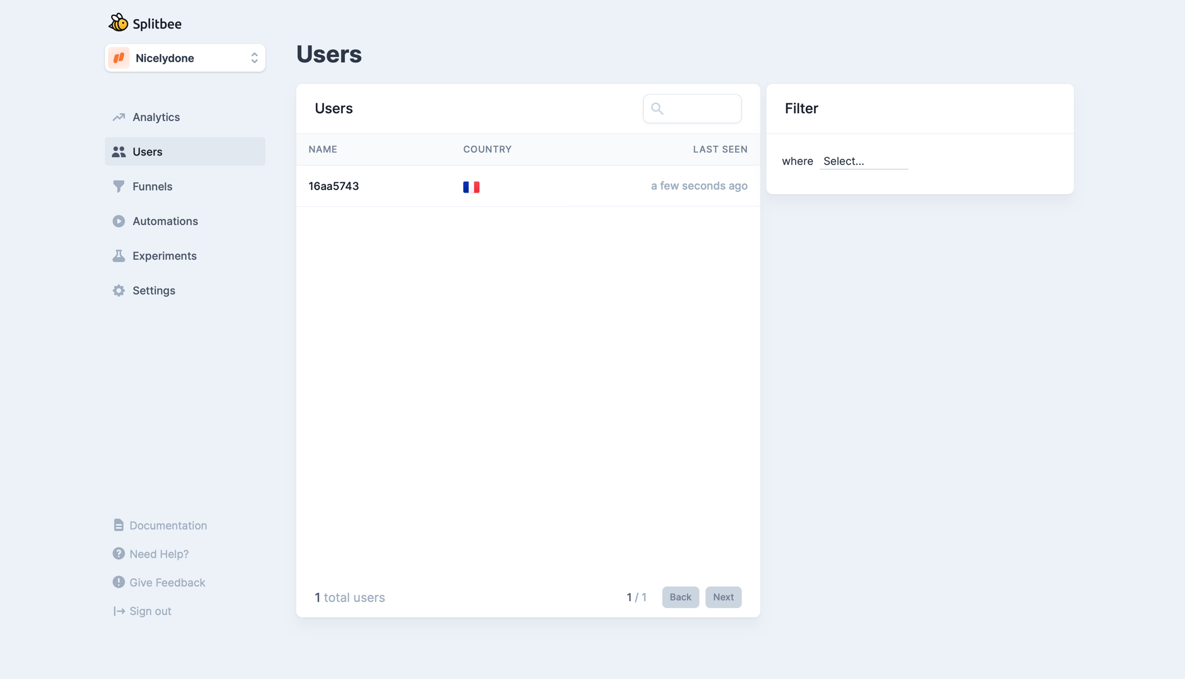 Splitbee - Nicelydone – Splitbee screen