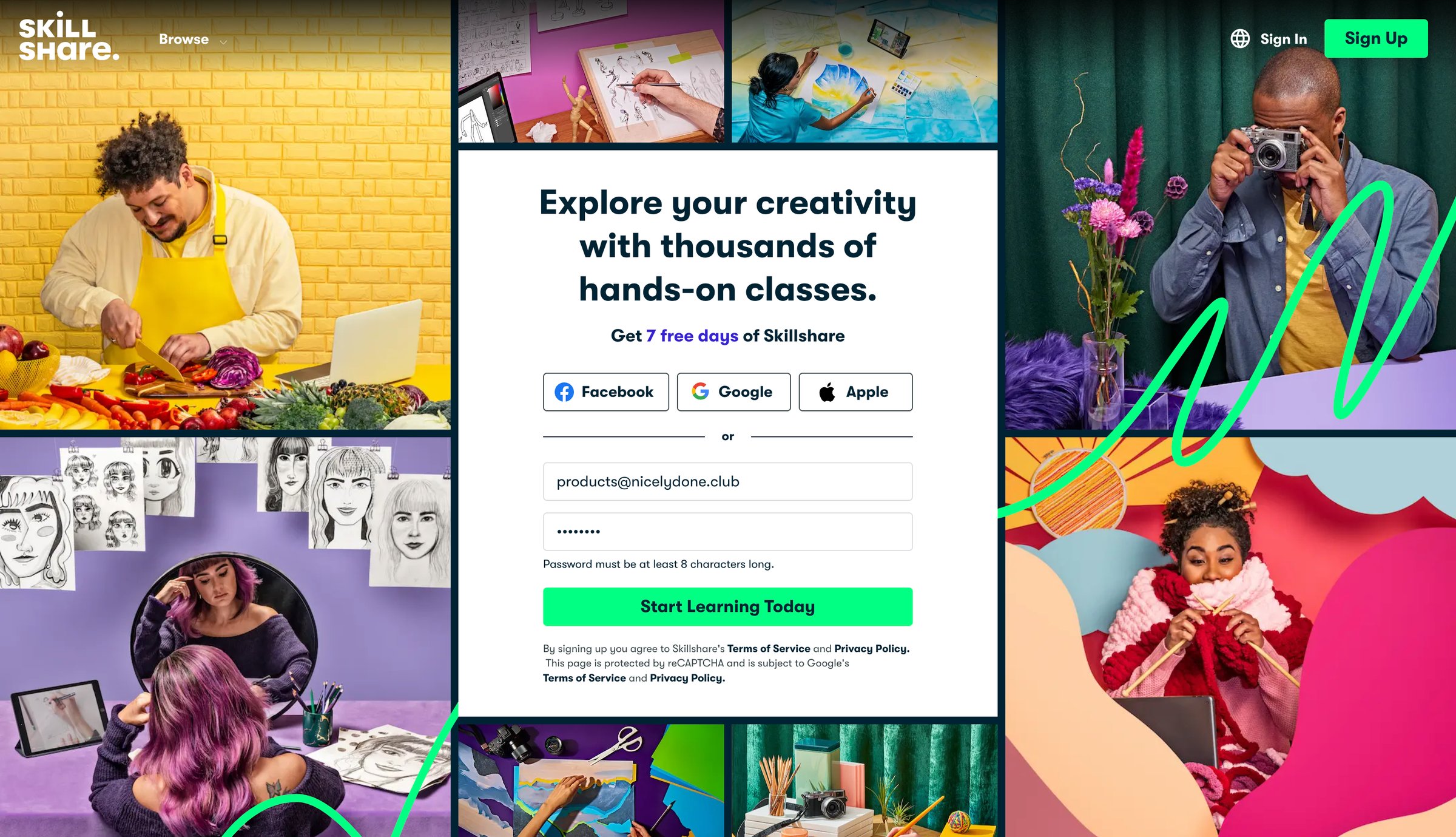 Skillshare - Online Classes for Creatives | Skillshare screen