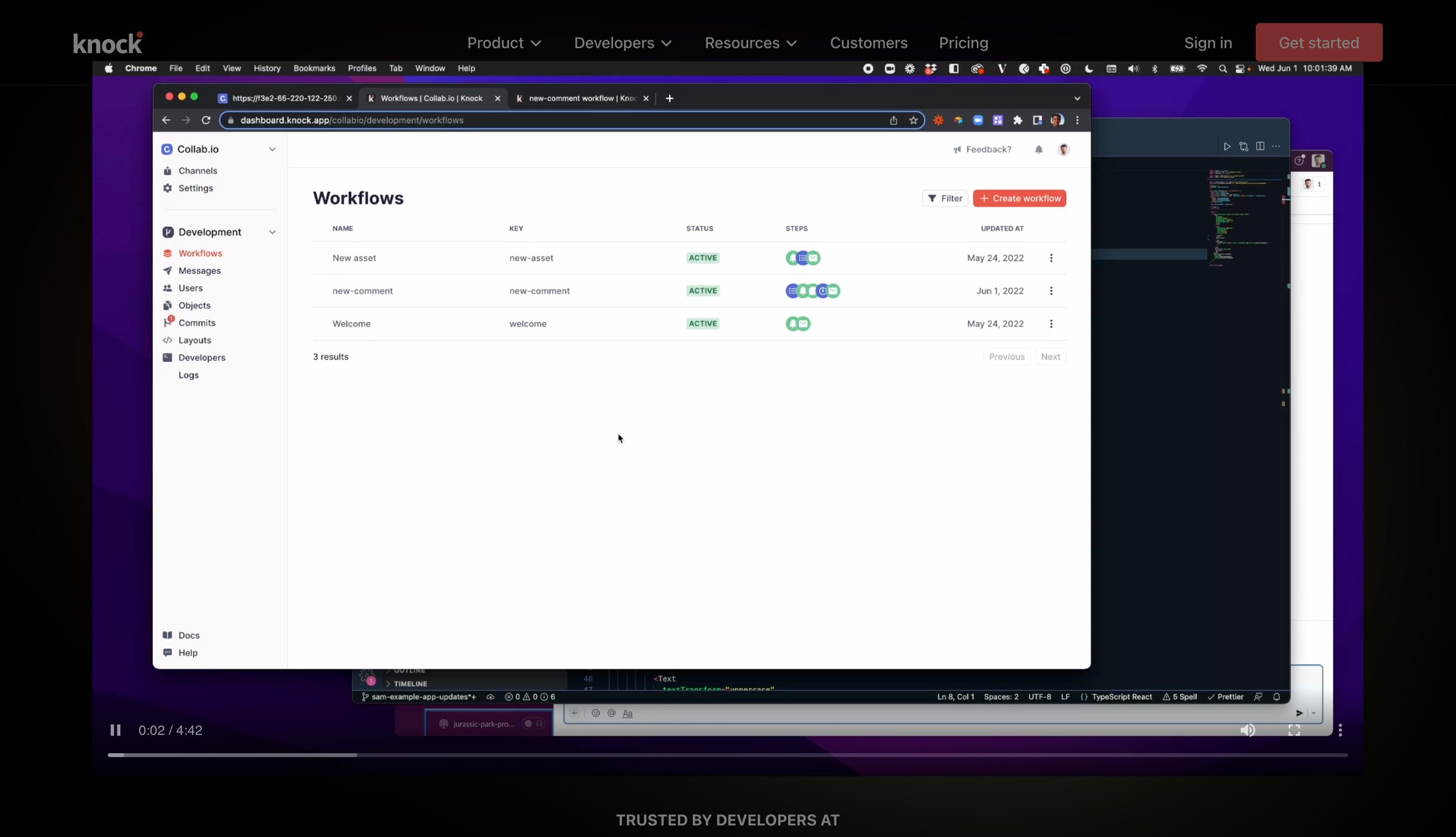Knock - Knock | Notifications infrastructure for developers screen