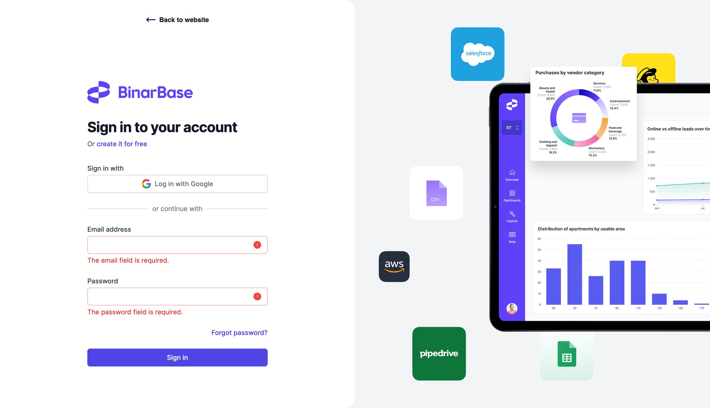 BinarBase - BinarBase for seamless analysis screen