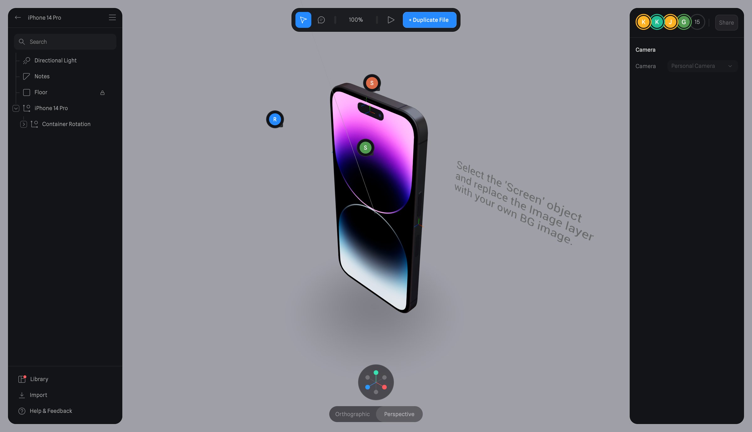 Spline - iPhone 14 Pro · Spline screen