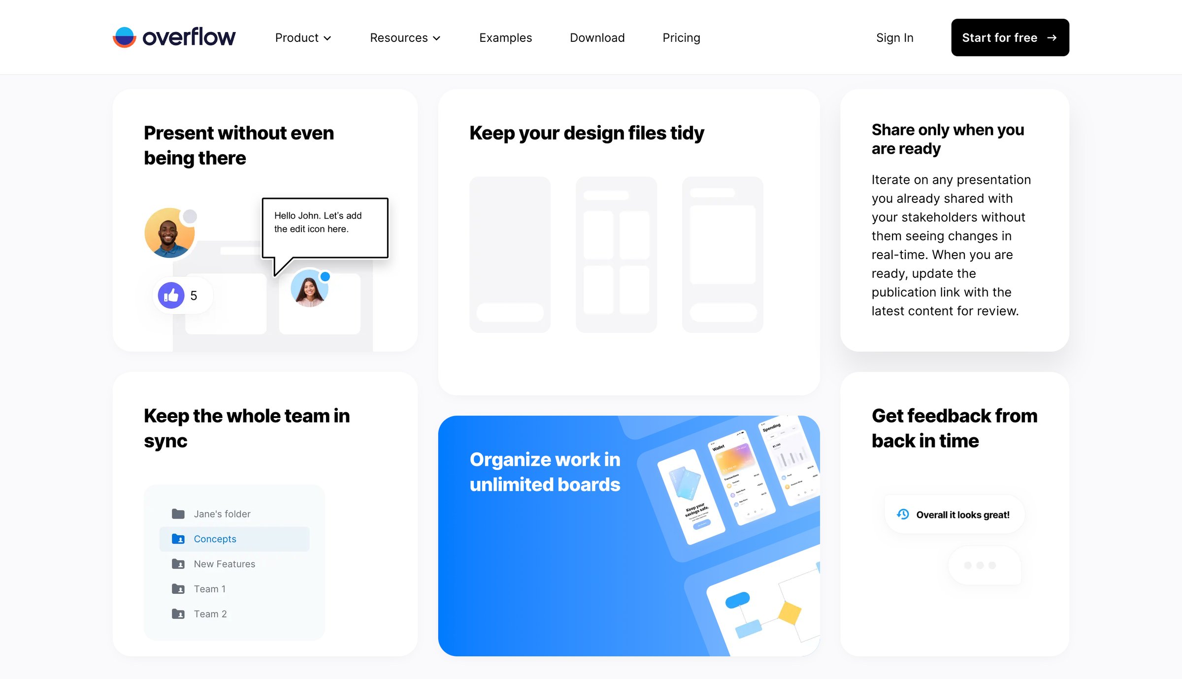 Overflow - The all-in-one design communication platform | Overflow screen