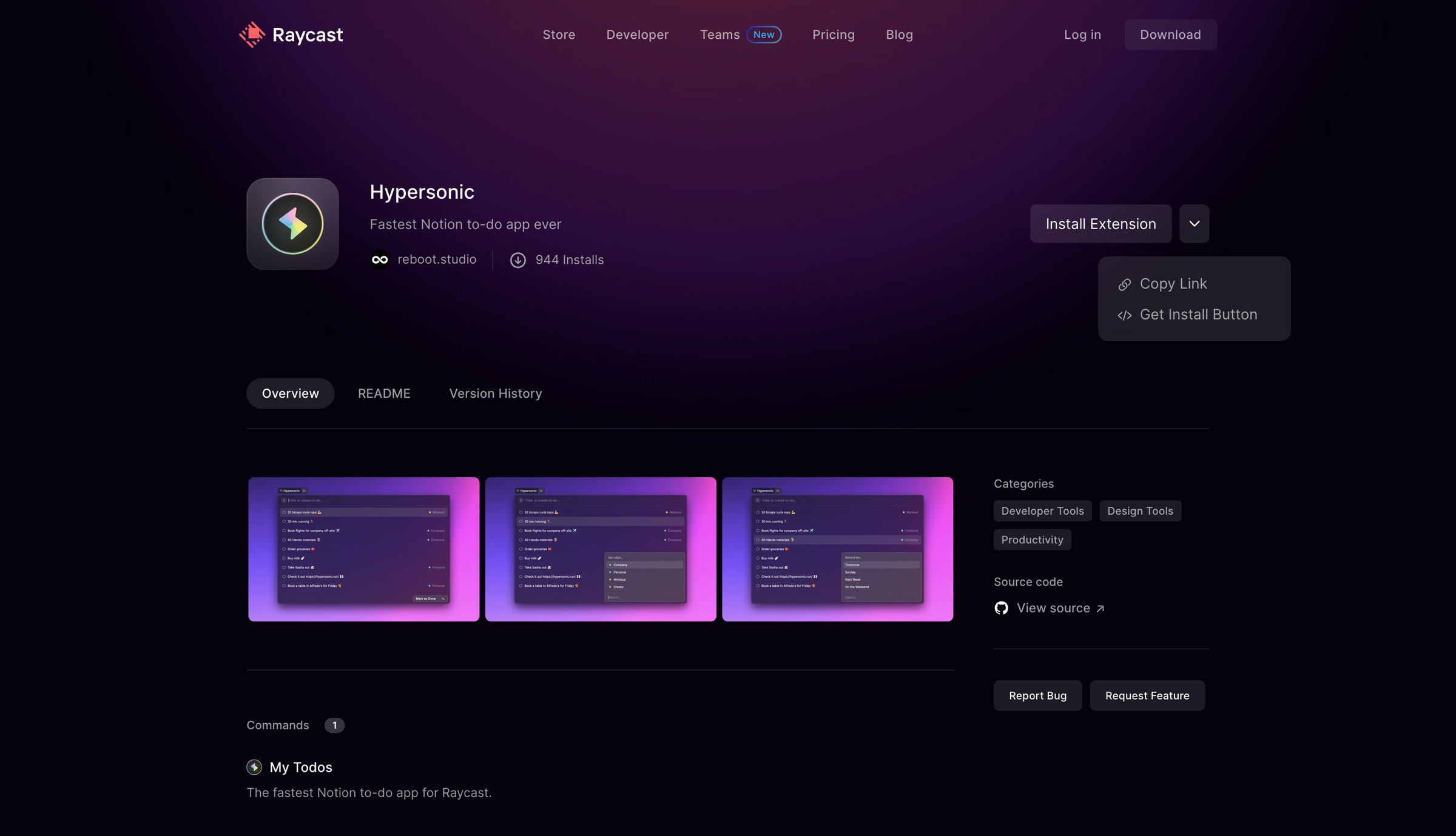 reboot.studiohypersonic - Raycast Store from Raycast