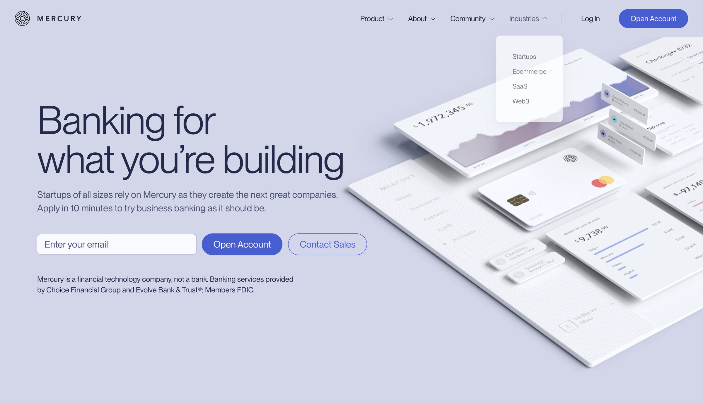 Mercury - Mercury | Banking for Startups screen