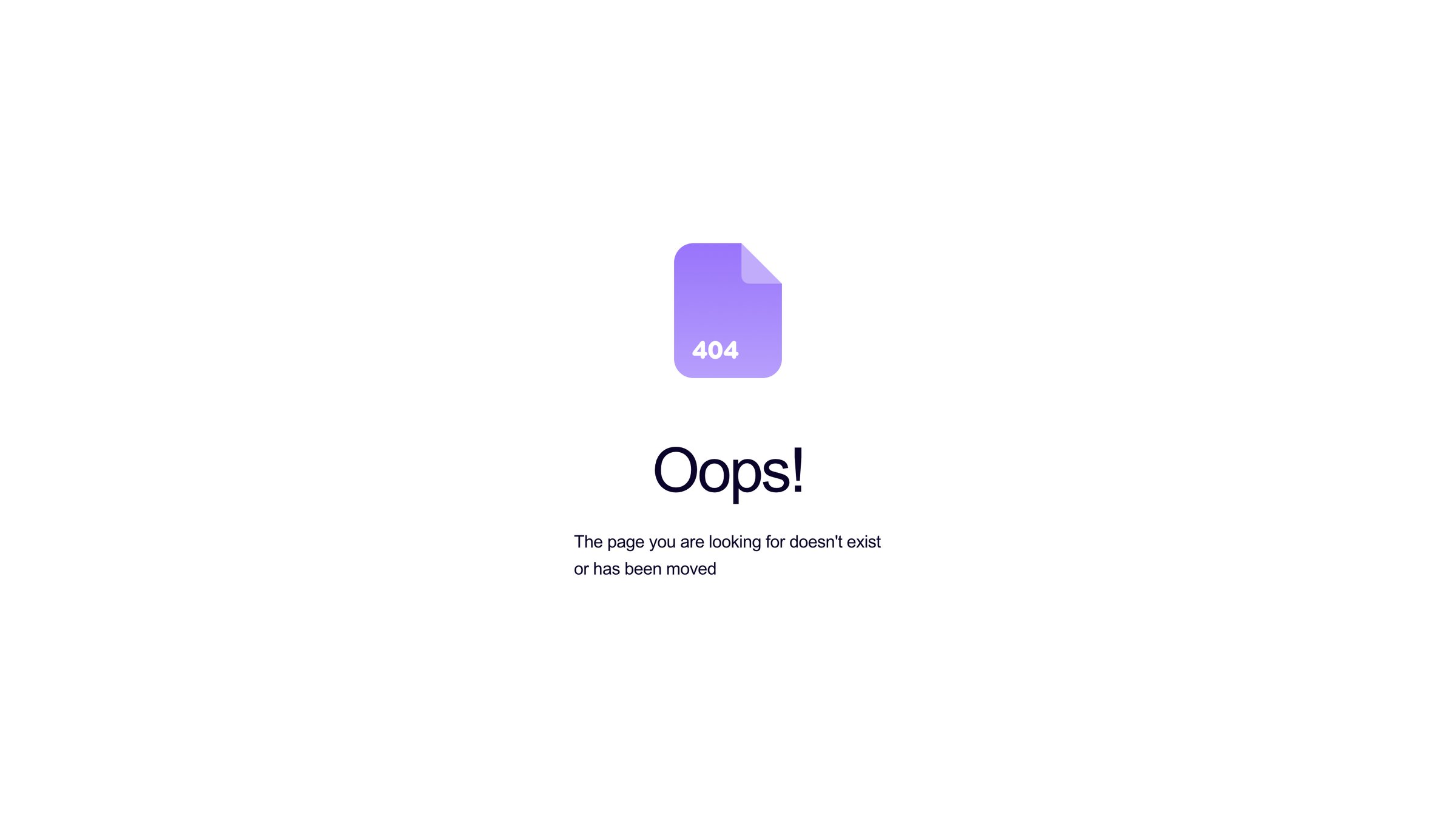 BinarBase - Not Found screen