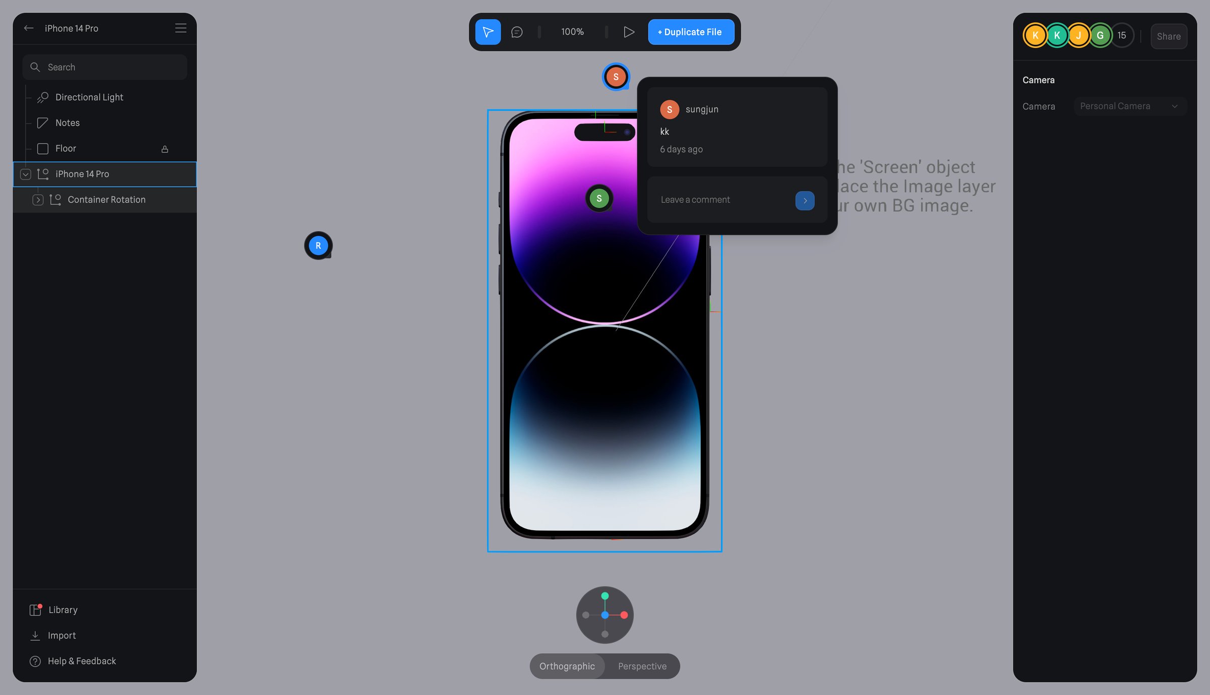 Spline - iPhone 14 Pro · Spline screen