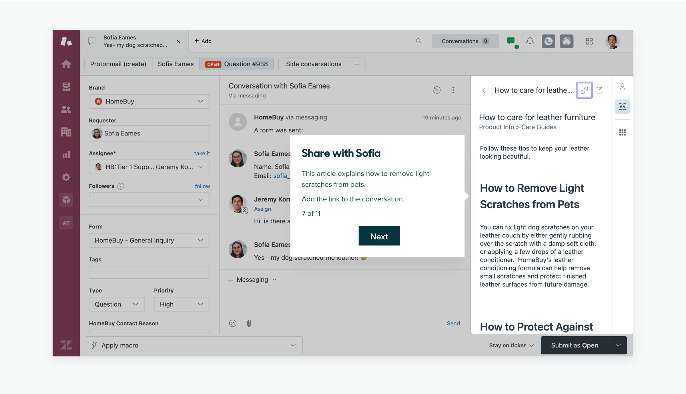 Zendesk - Take a quick tour screen