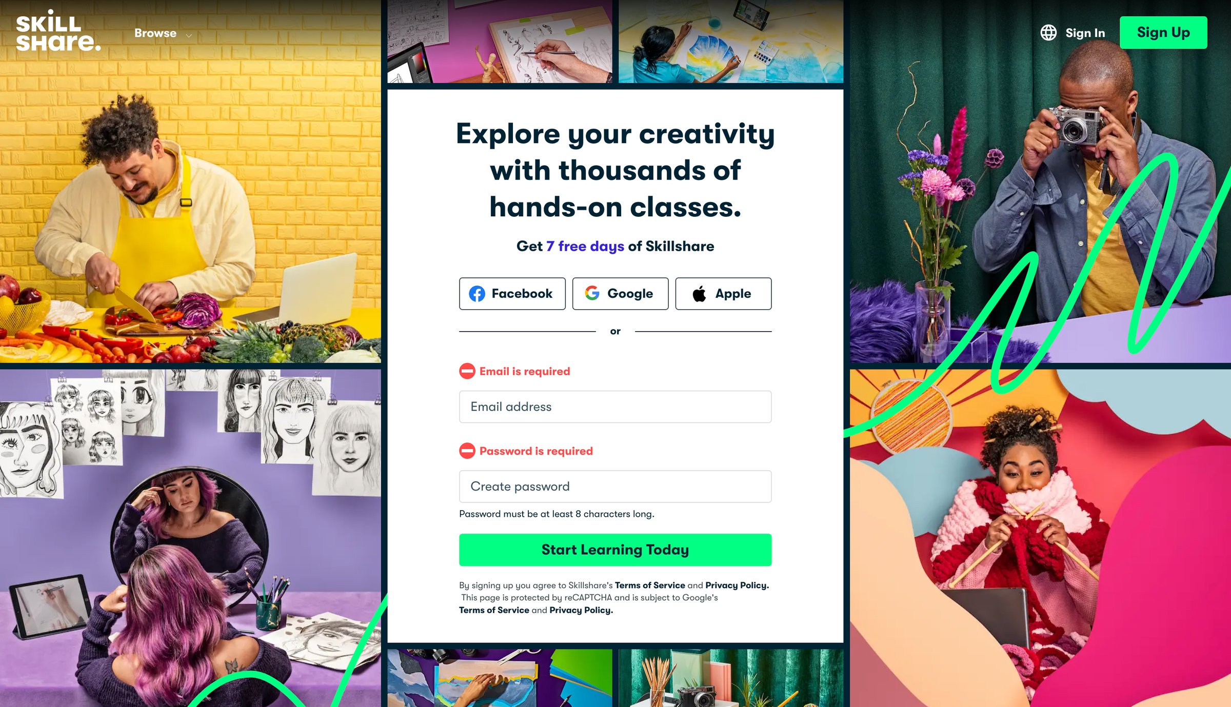 Skillshare - Online Classes for Creatives | Skillshare screen