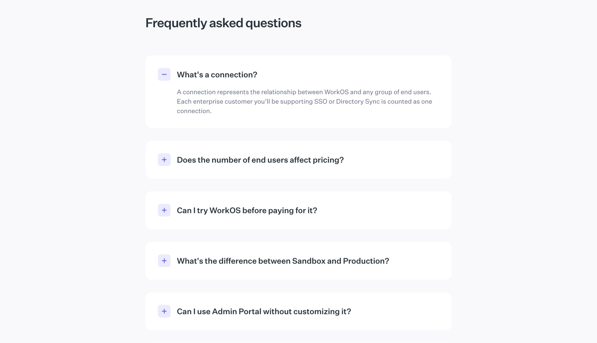 WorkOs - Pricing — WorkOS screen