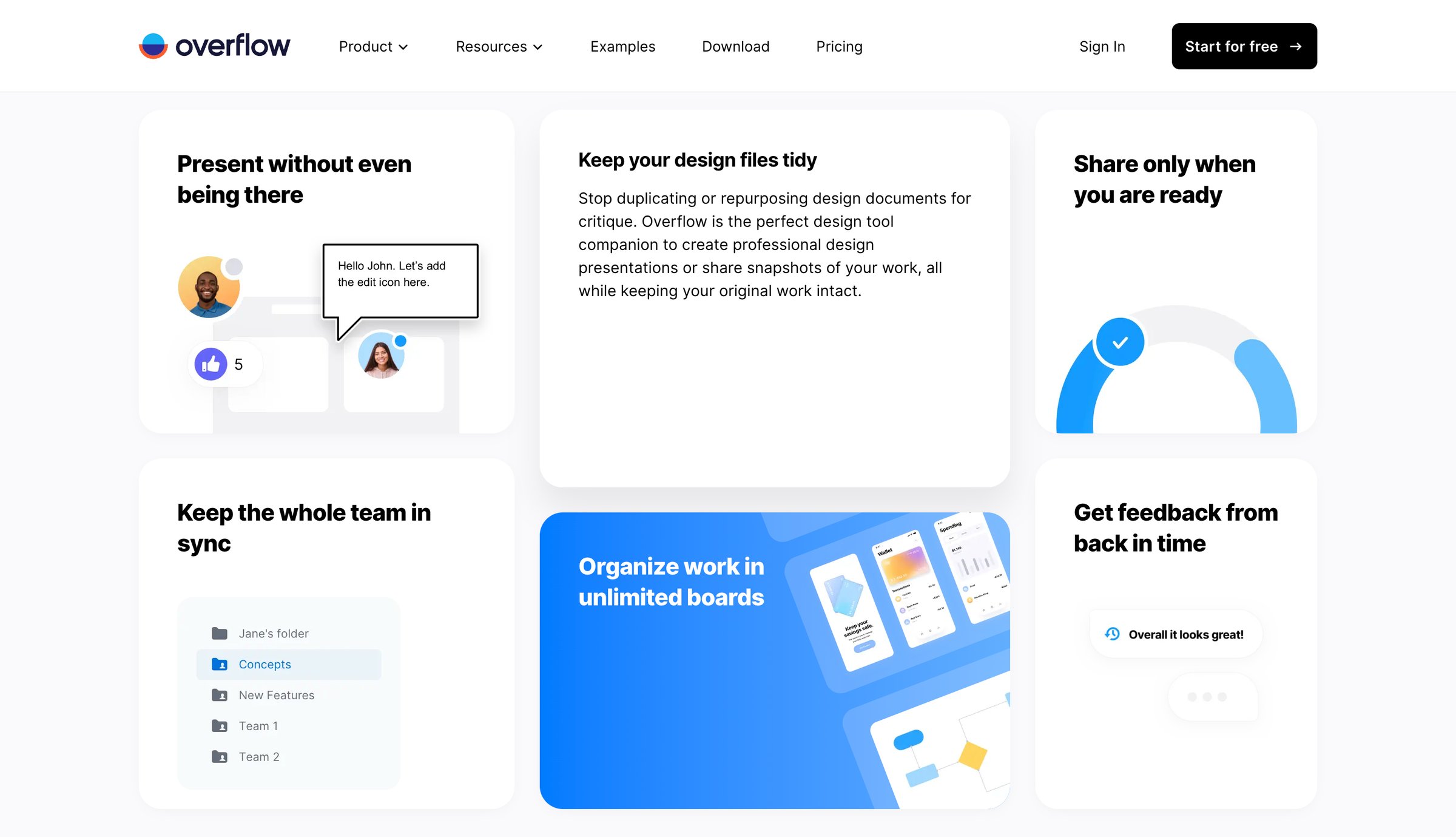Overflow - The all-in-one design communication platform | Overflow screen