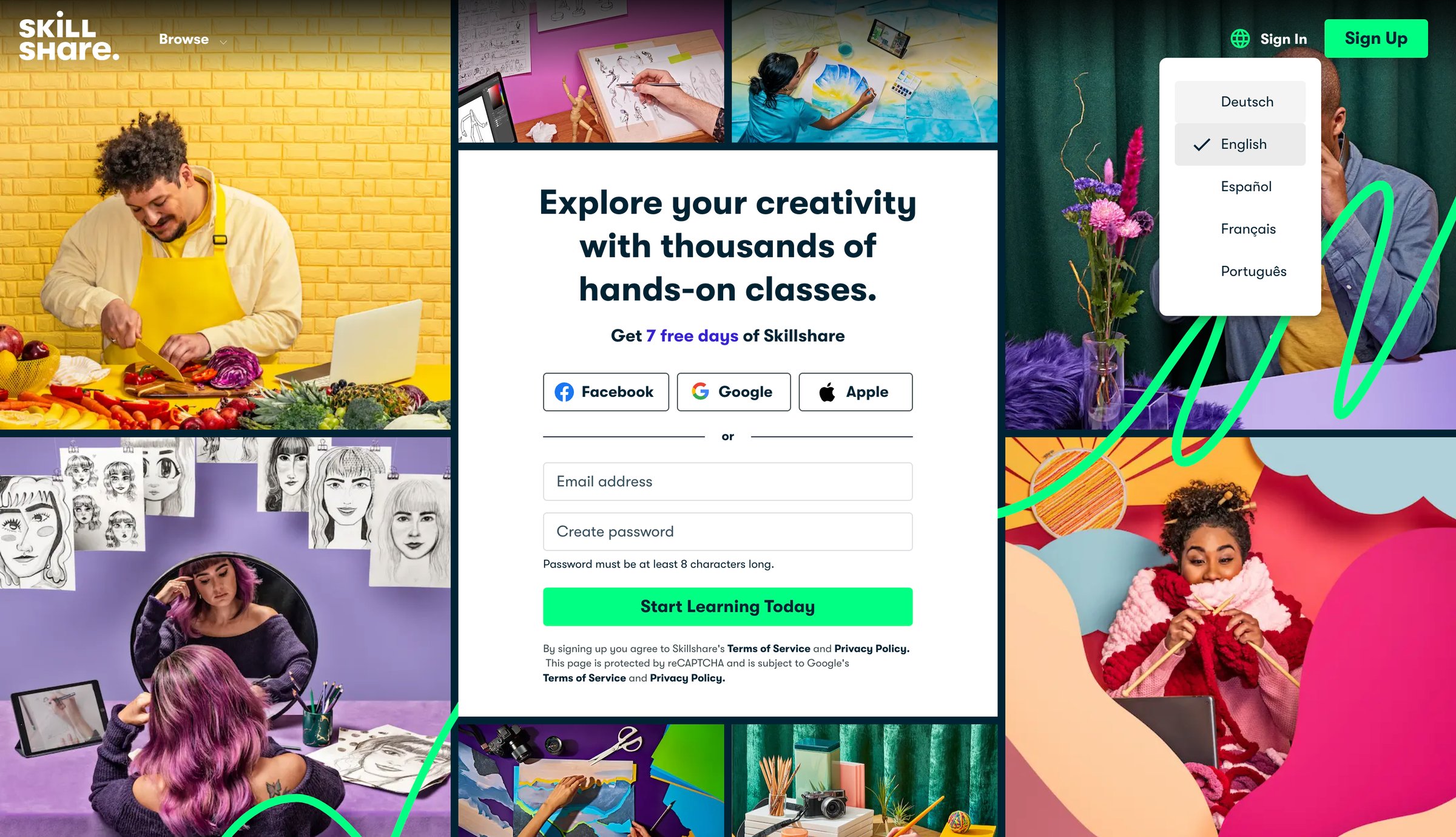Skillshare - Online Classes for Creatives | Skillshare screen