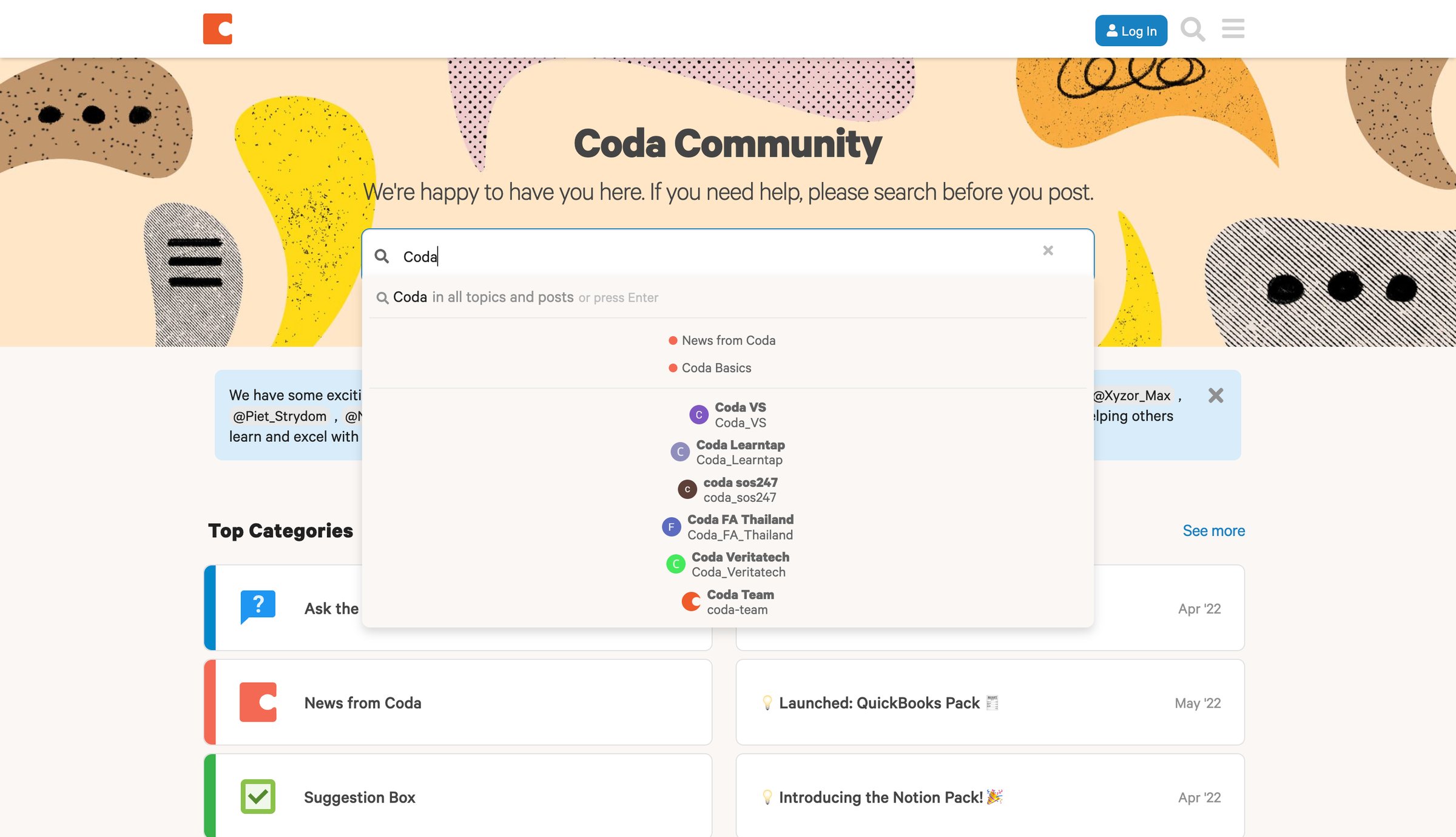 Coda - Coda Maker Community screen