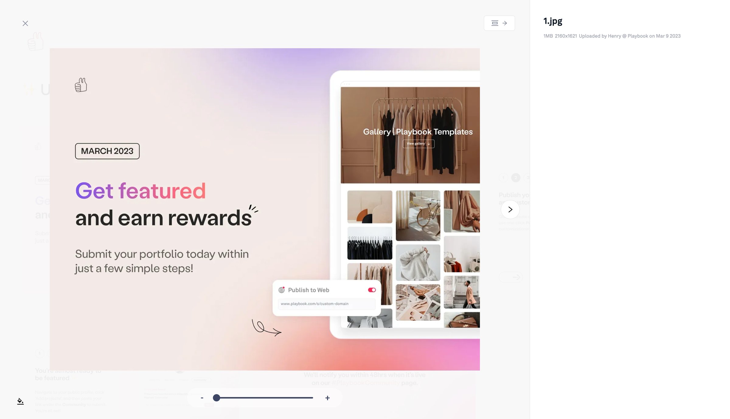 Playbook - Get featured today! screen