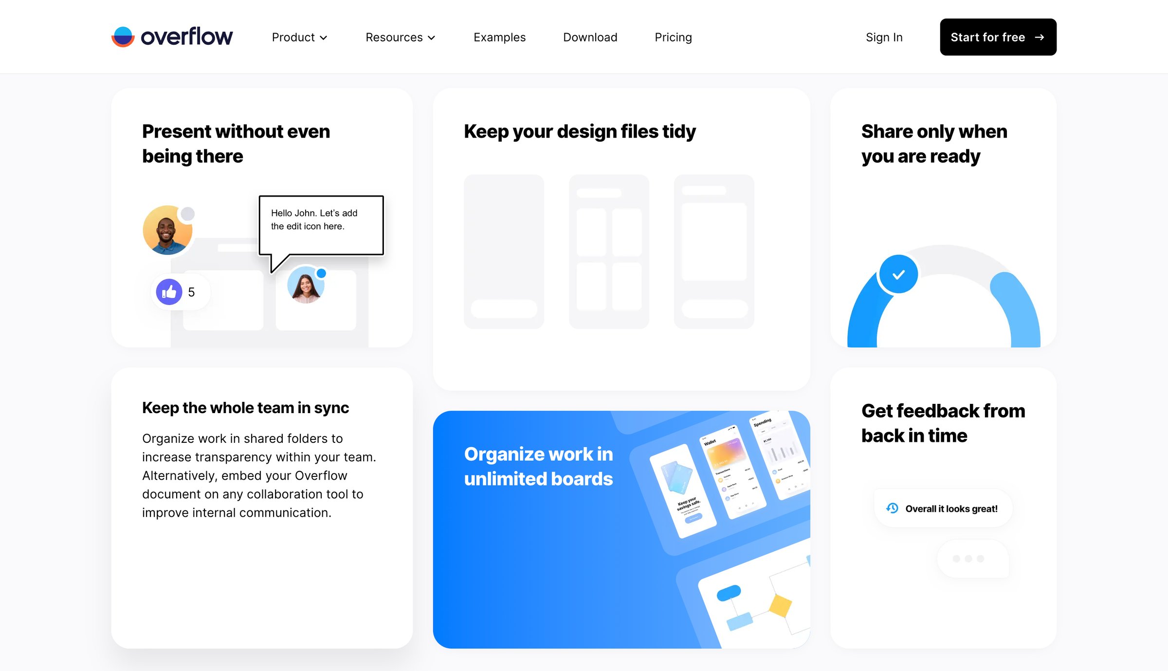 Overflow - The all-in-one design communication platform | Overflow screen