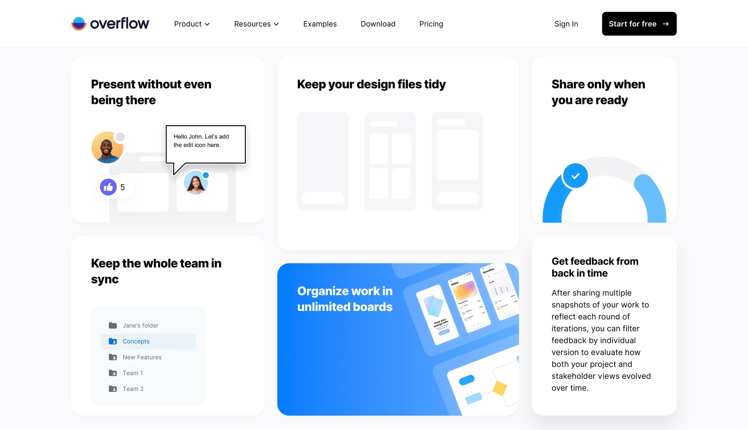 Overflow - The all-in-one design communication platform | Overflow screen