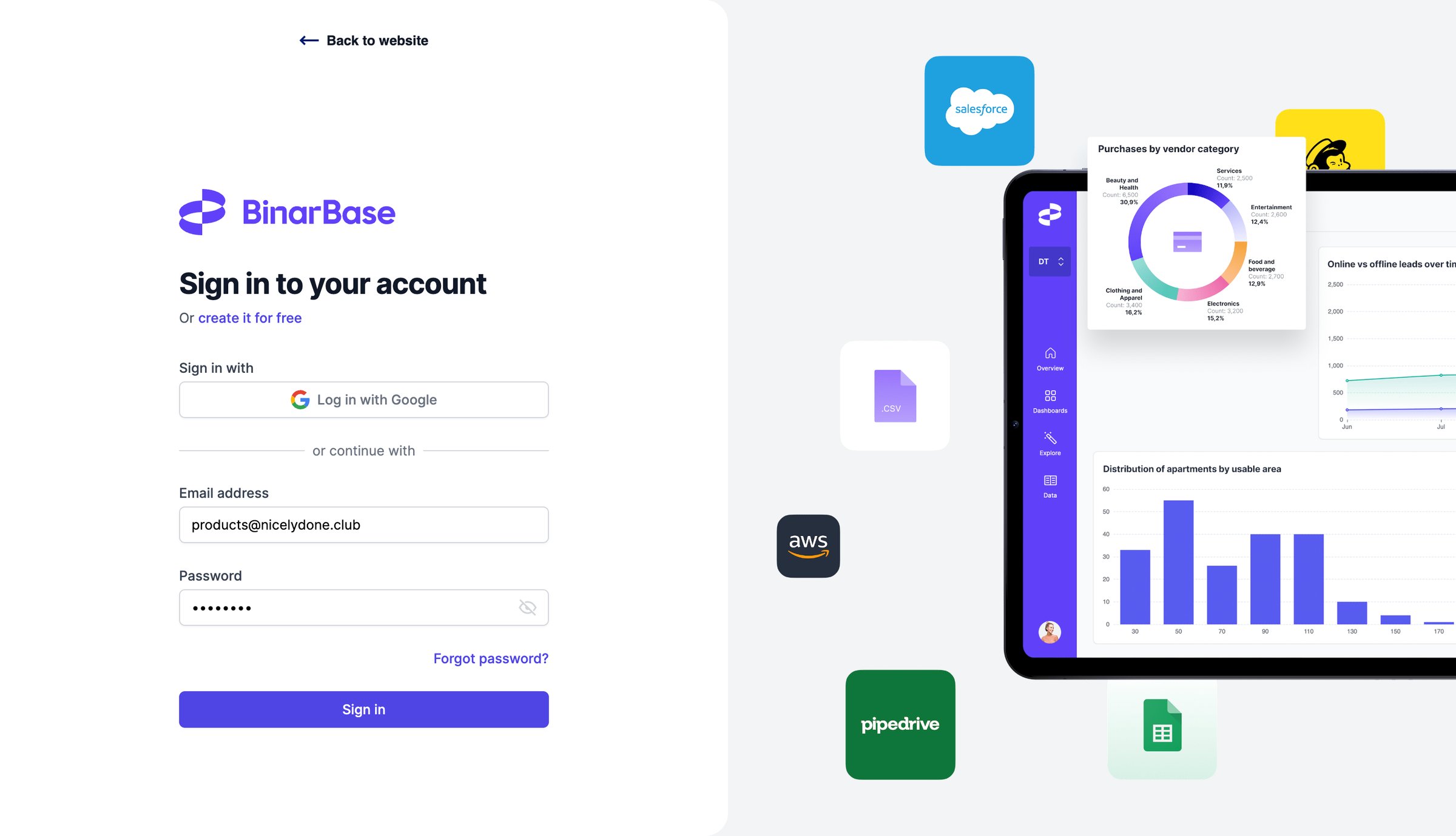 BinarBase - BinarBase for seamless analysis screen