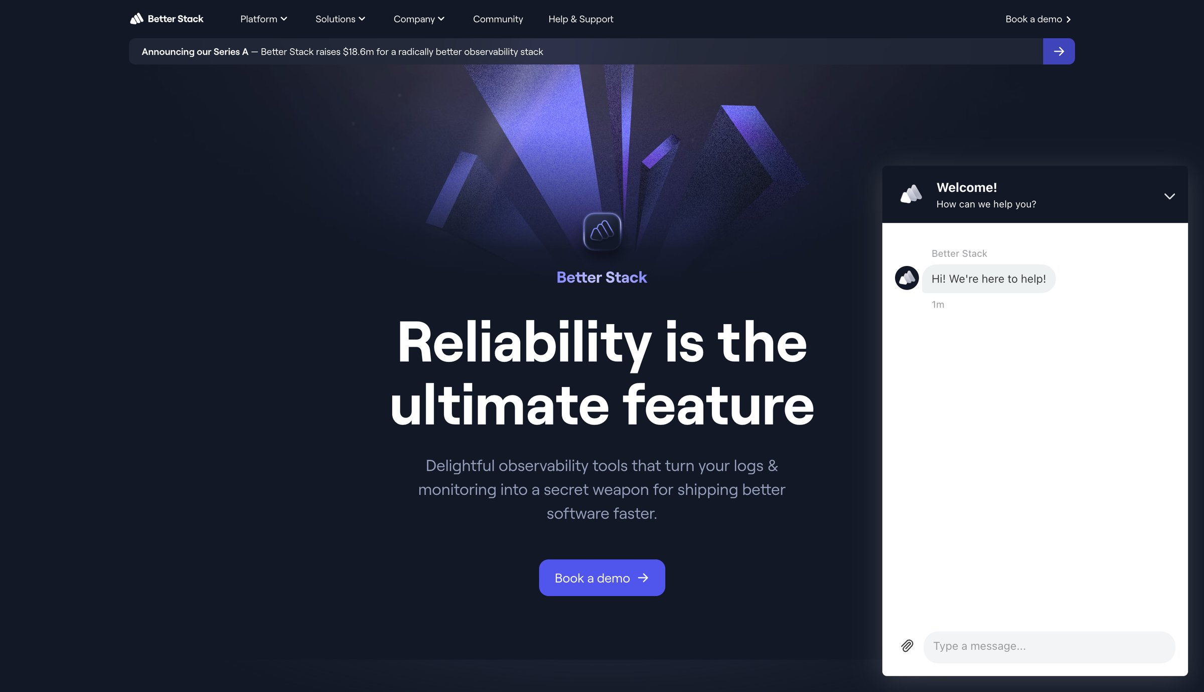 Better Stack - Better Stack - Radically Better Observability Stack screen