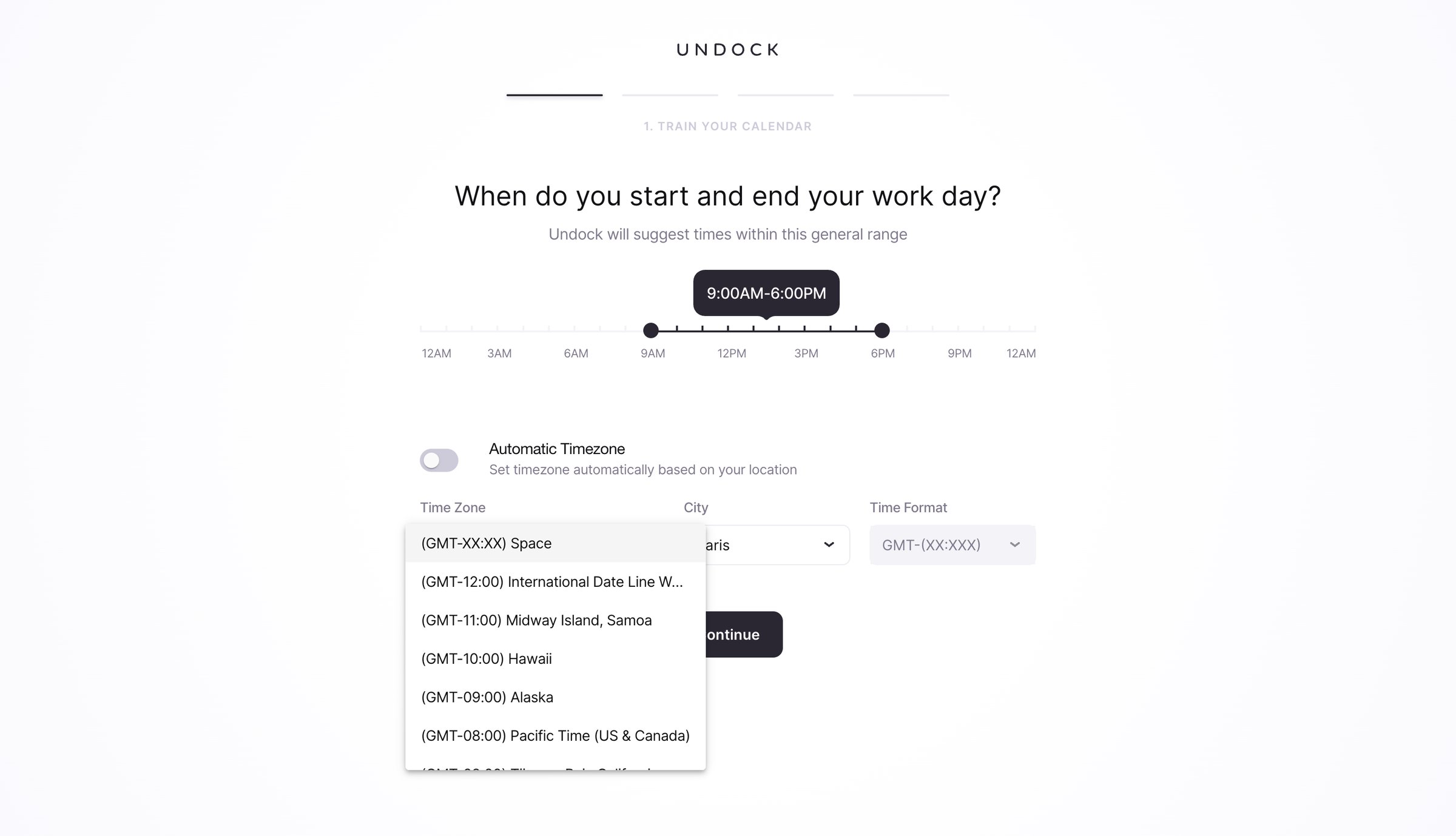 Undock screen