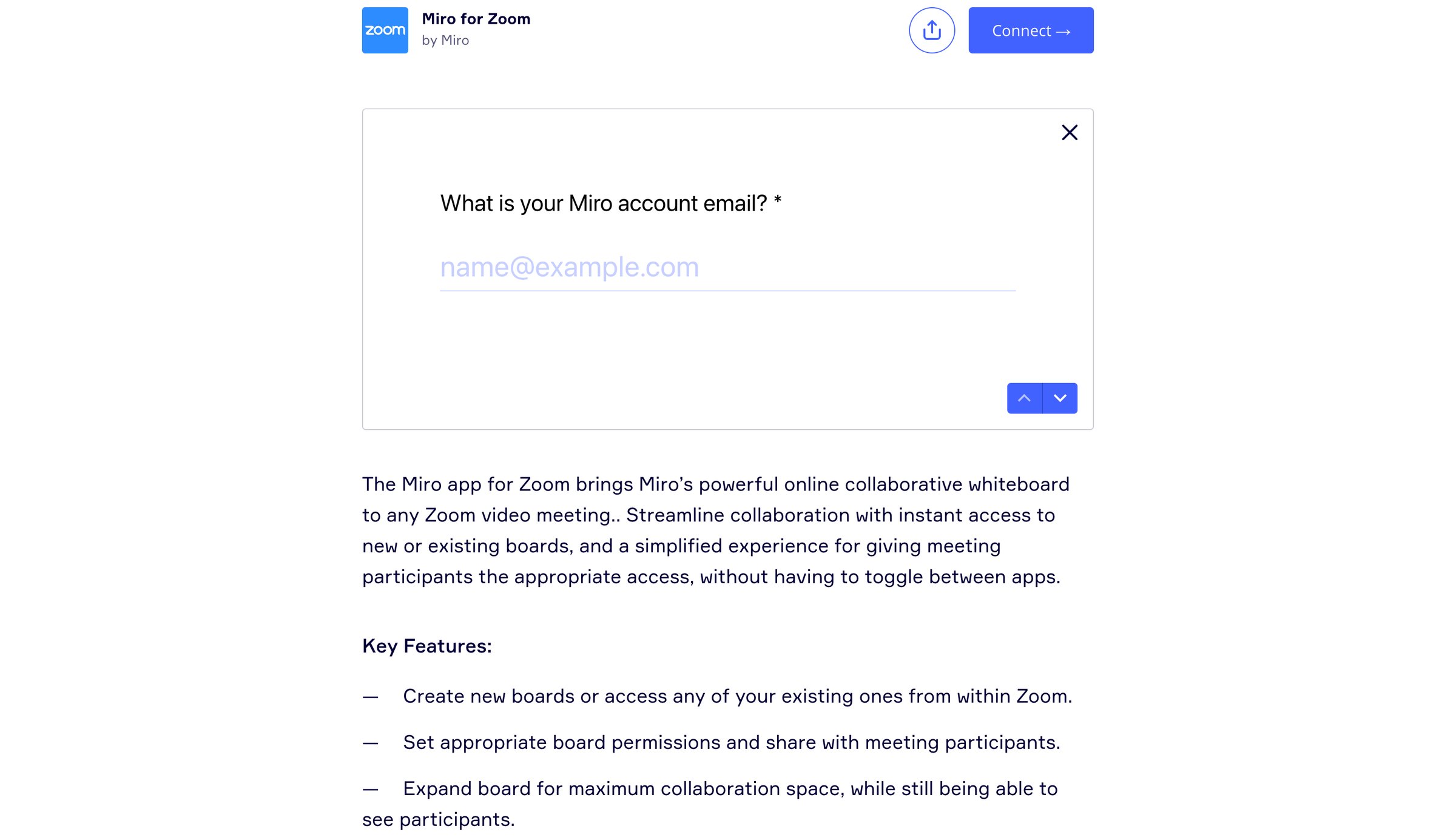Miro - Zoom + Miro | Team Collaboration Apps Marketplace screen