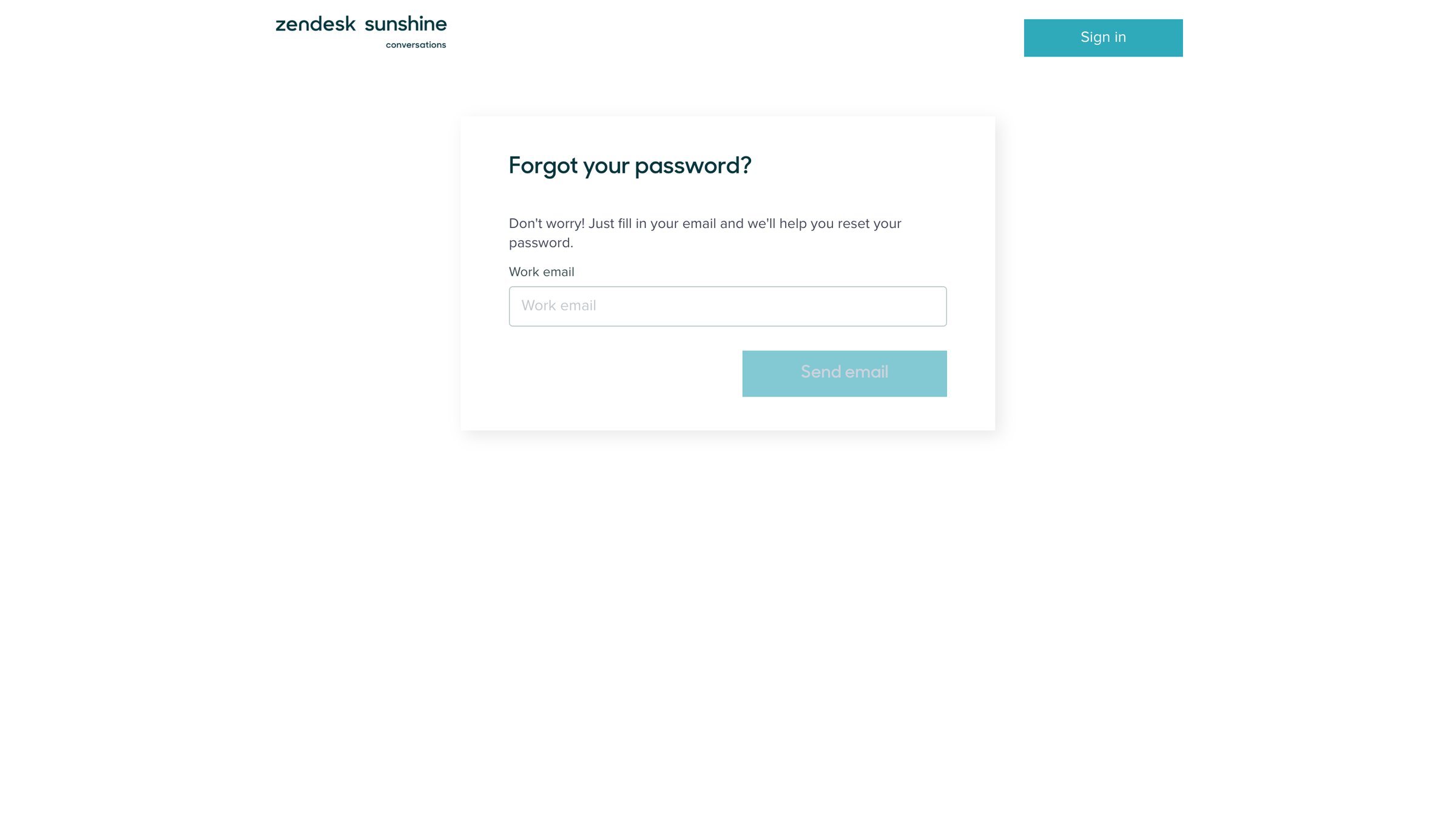 Zendesk - Sunshine Conversations screen