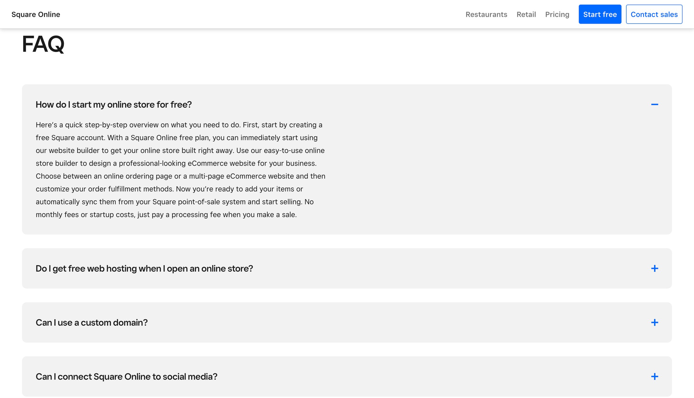 Square - Website Templates Designs | Square screen