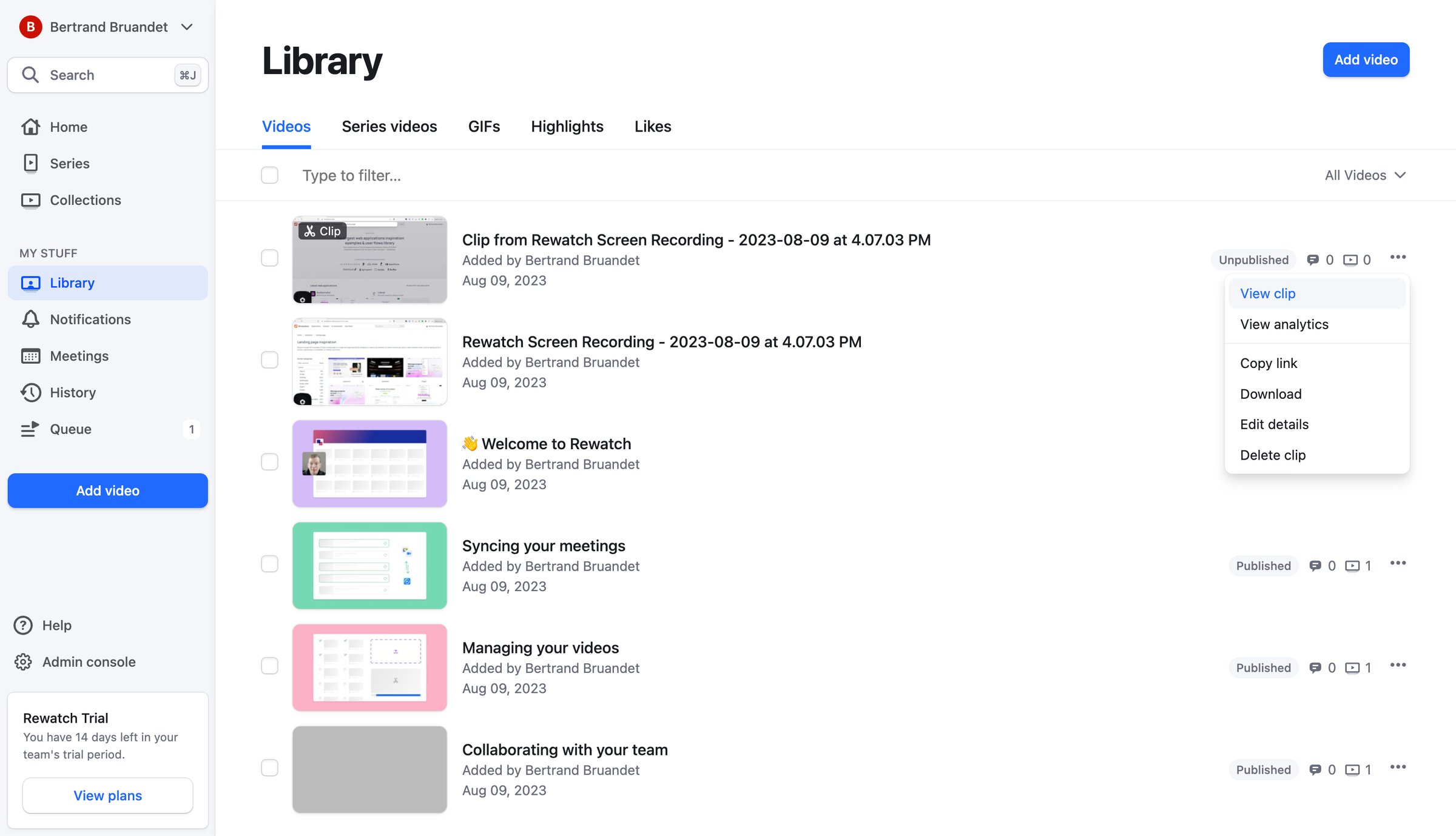 Library from Rewatch