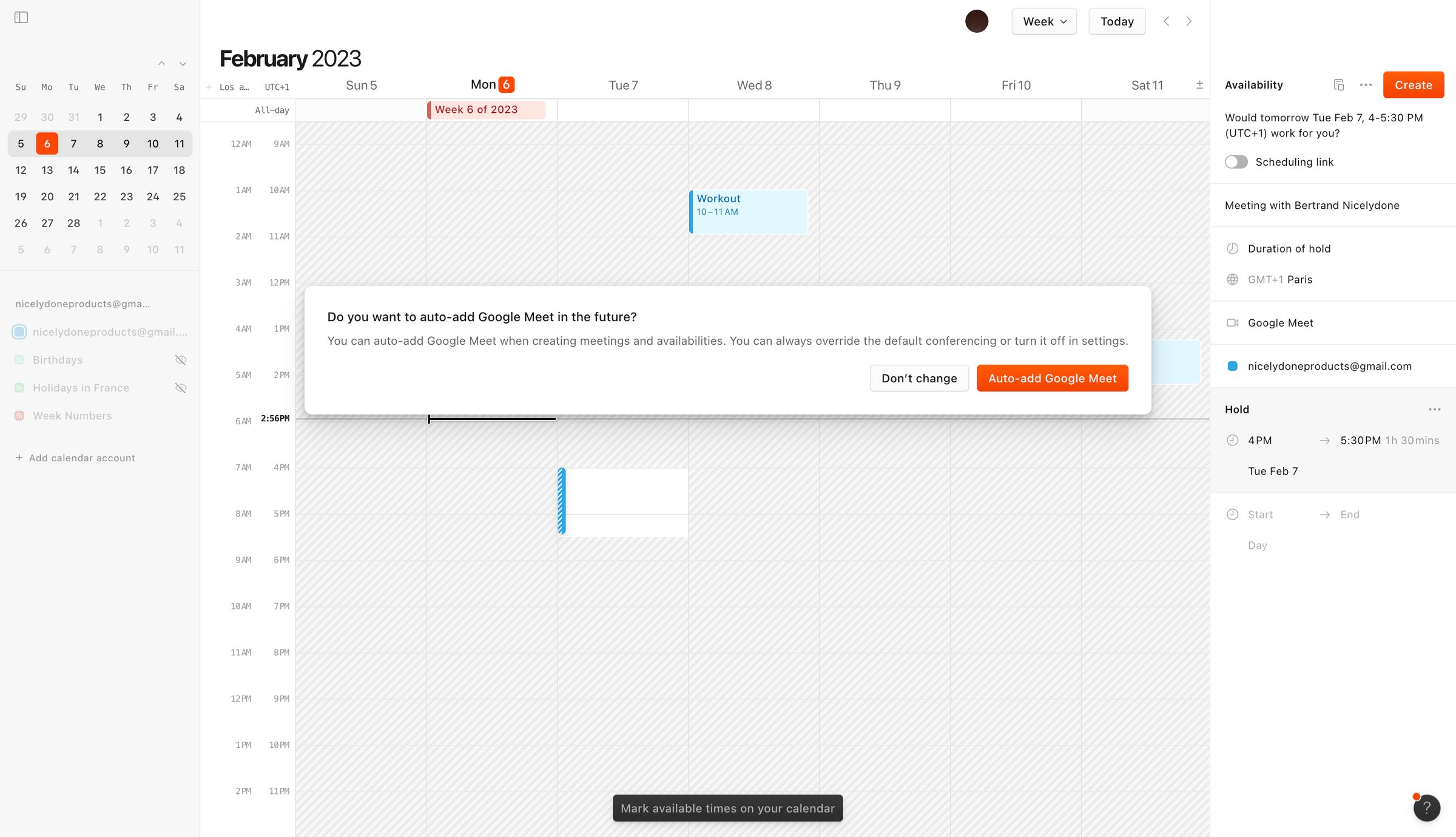 Cron screen